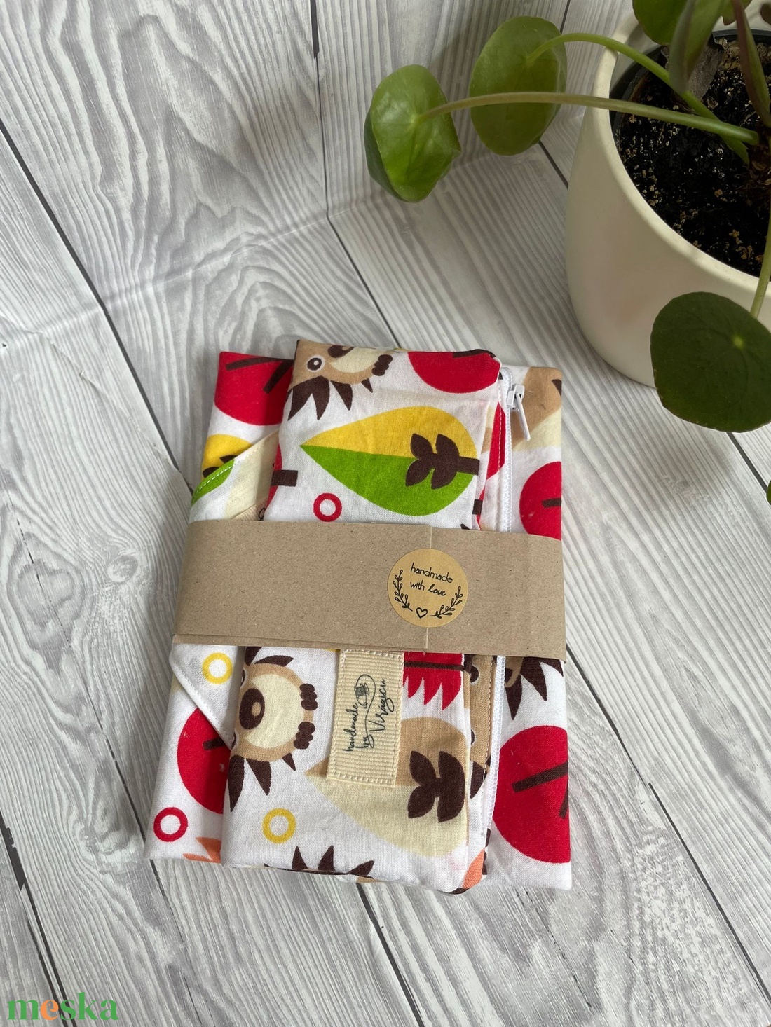 Uzsonna/Tízórai szett - táska & tok - uzsonna- & ebéd tartó - szendvics csomagoló - Meska.hu