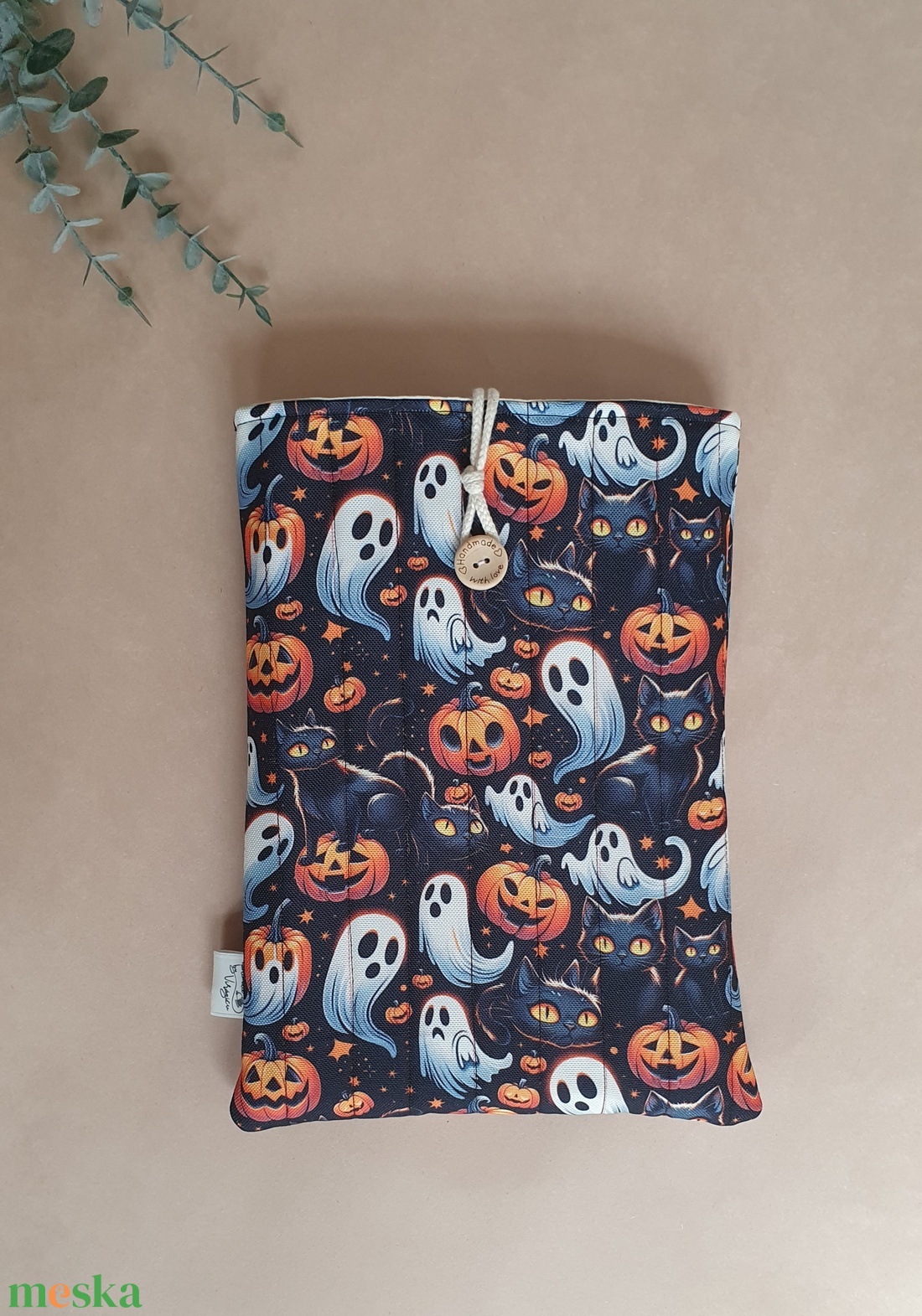 Halloween mintás könyvtok - könyv & zene - könyvtok - Meska.hu