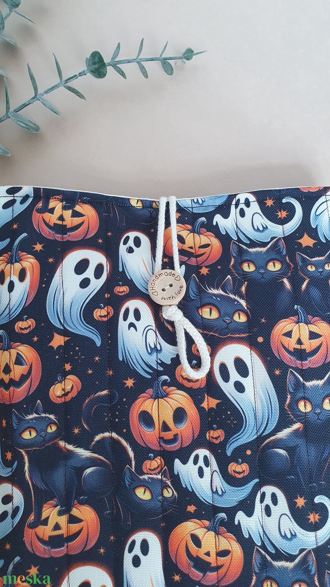 Halloween mintás könyvtok - könyv & zene - könyvtok - Meska.hu