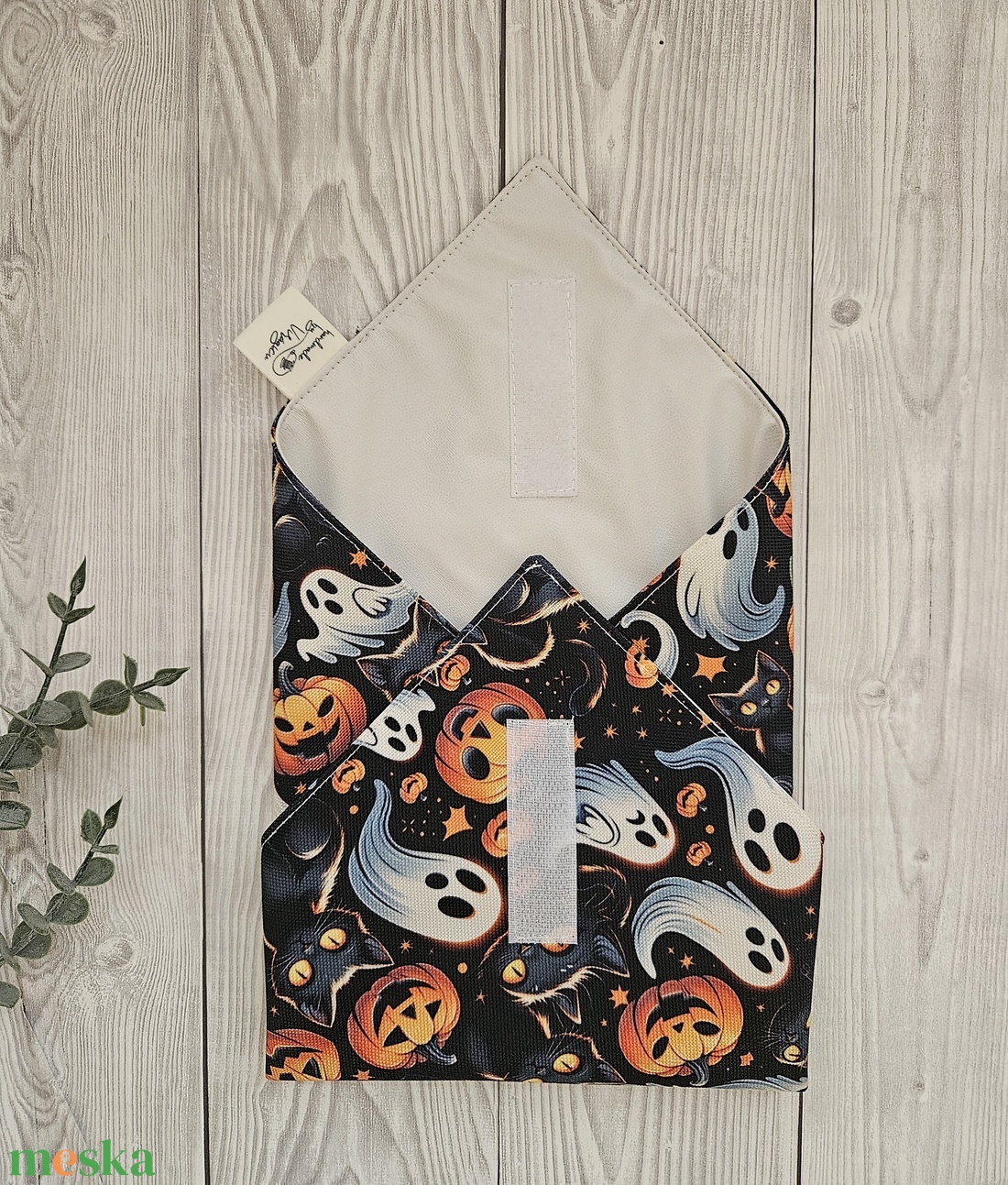 Halloween mintás újraszalvéta - táska & tok - uzsonna- & ebéd tartó - szendvics csomagoló - Meska.hu
