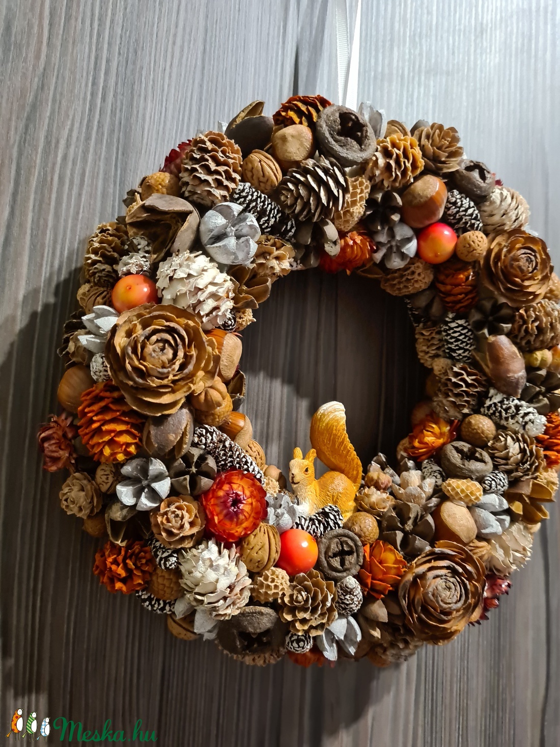 Őszi termésekből készült kopogtató - otthon & életmód - dekoráció - Meska.hu
