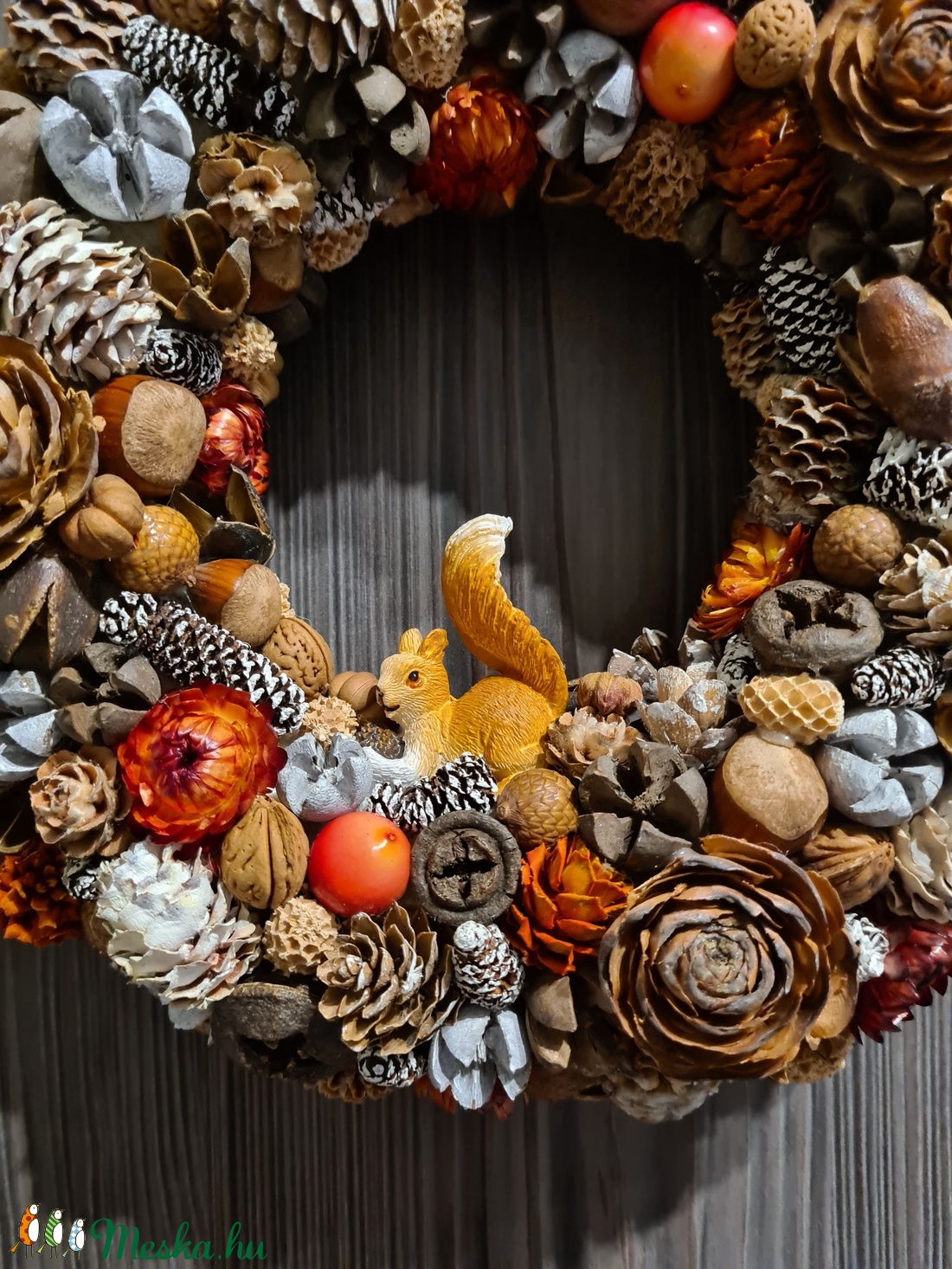 Őszi termésekből készült kopogtató - otthon & életmód - dekoráció - Meska.hu