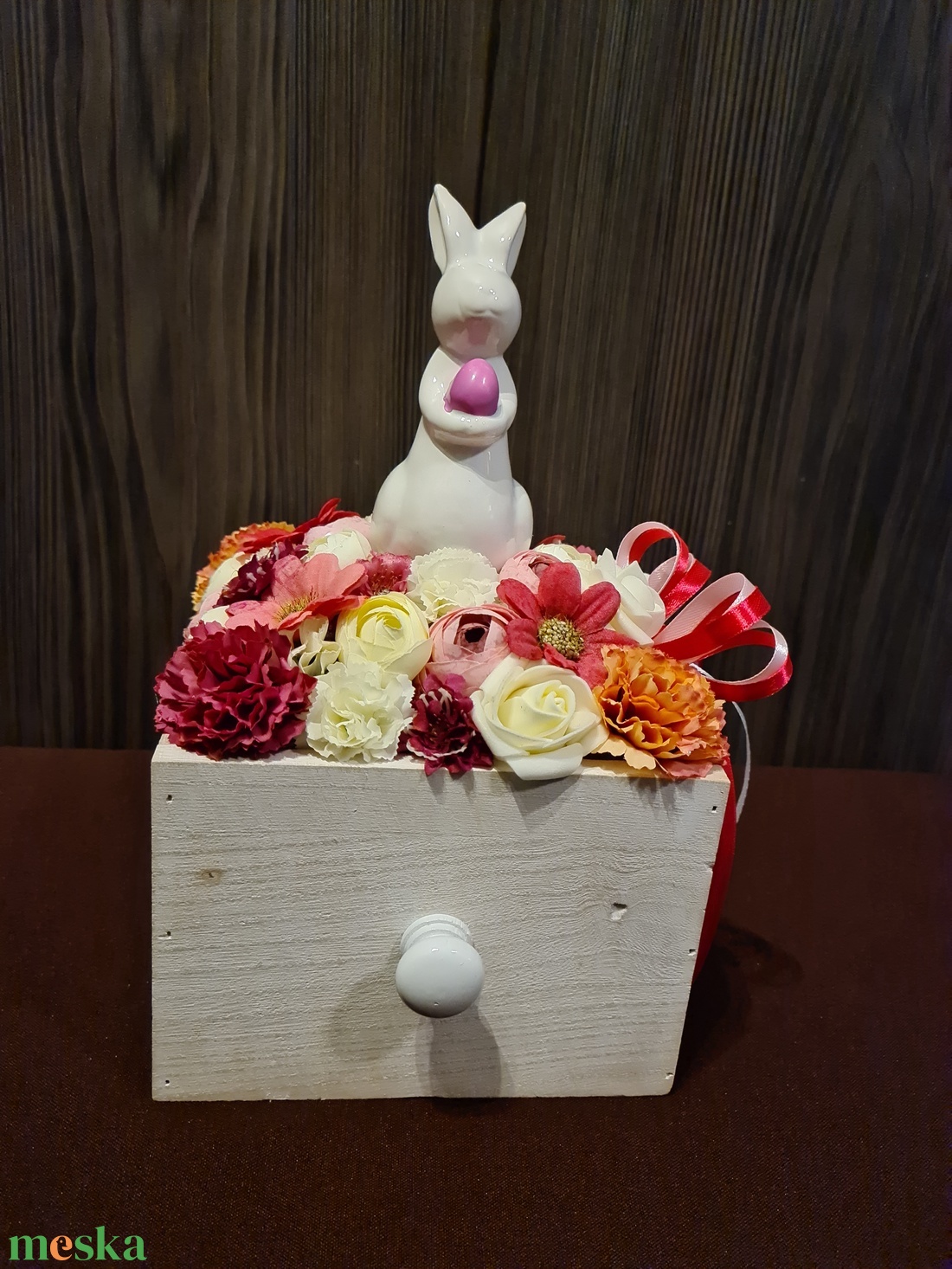 Húsvéti asztaldísz fiókban - otthon & életmód - dekoráció - asztal és polc dekoráció - asztaldísz - Meska.hu