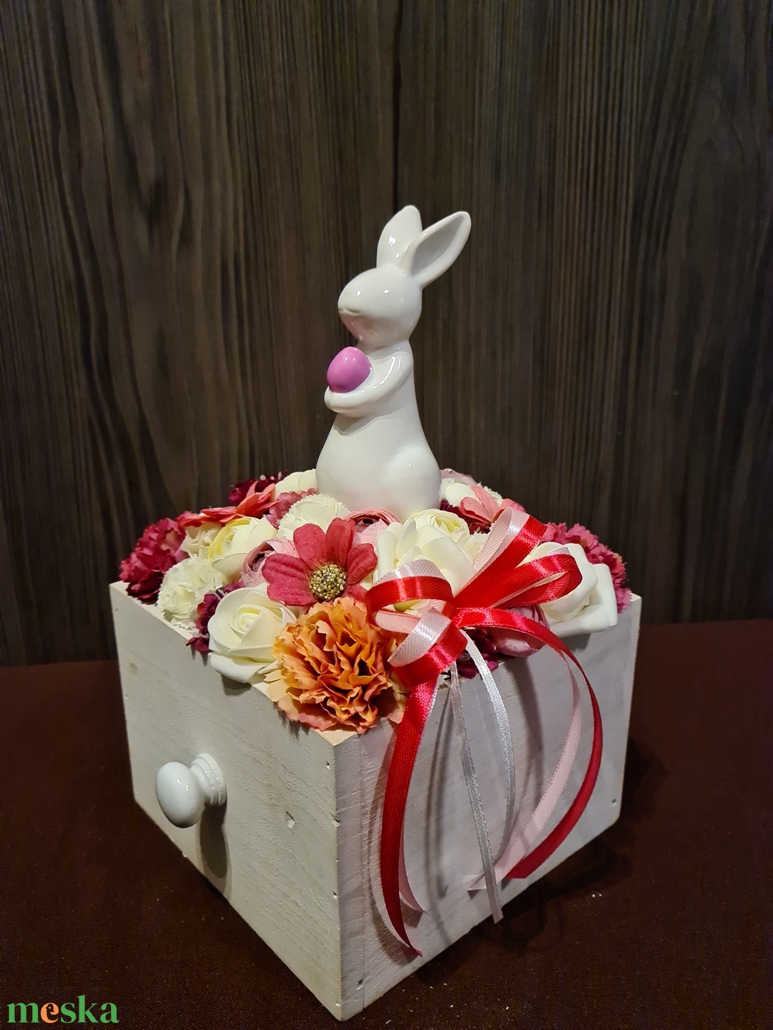 Húsvéti asztaldísz fiókban - otthon & életmód - dekoráció - asztal és polc dekoráció - asztaldísz - Meska.hu
