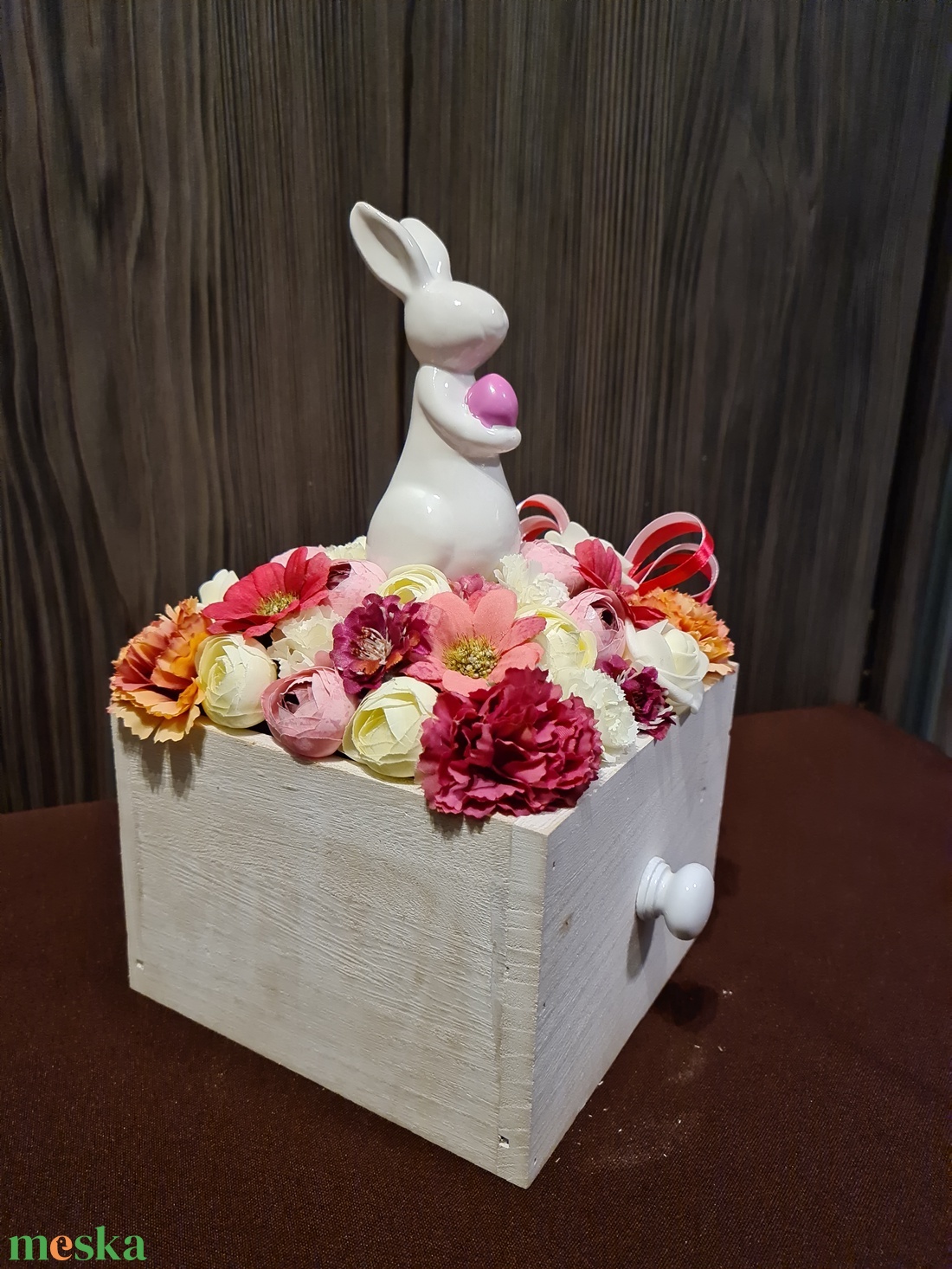 Húsvéti asztaldísz fiókban - otthon & életmód - dekoráció - asztal és polc dekoráció - asztaldísz - Meska.hu