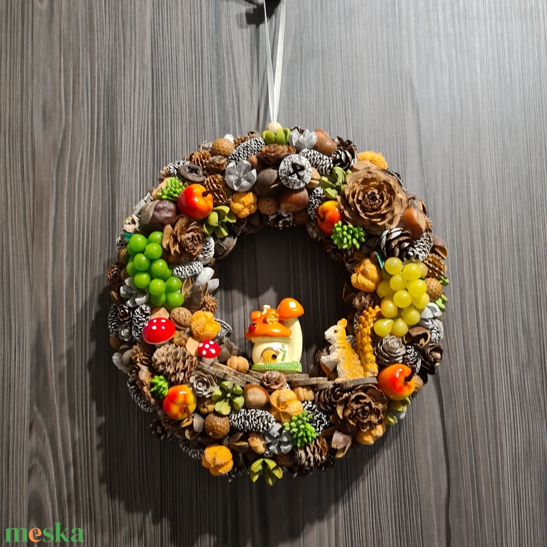 Őszi termés kopogtató ajtódísz - otthon & életmód - dekoráció - ajtó- és ablak dekoráció - ajtódísz & kopogtató - Meska.hu