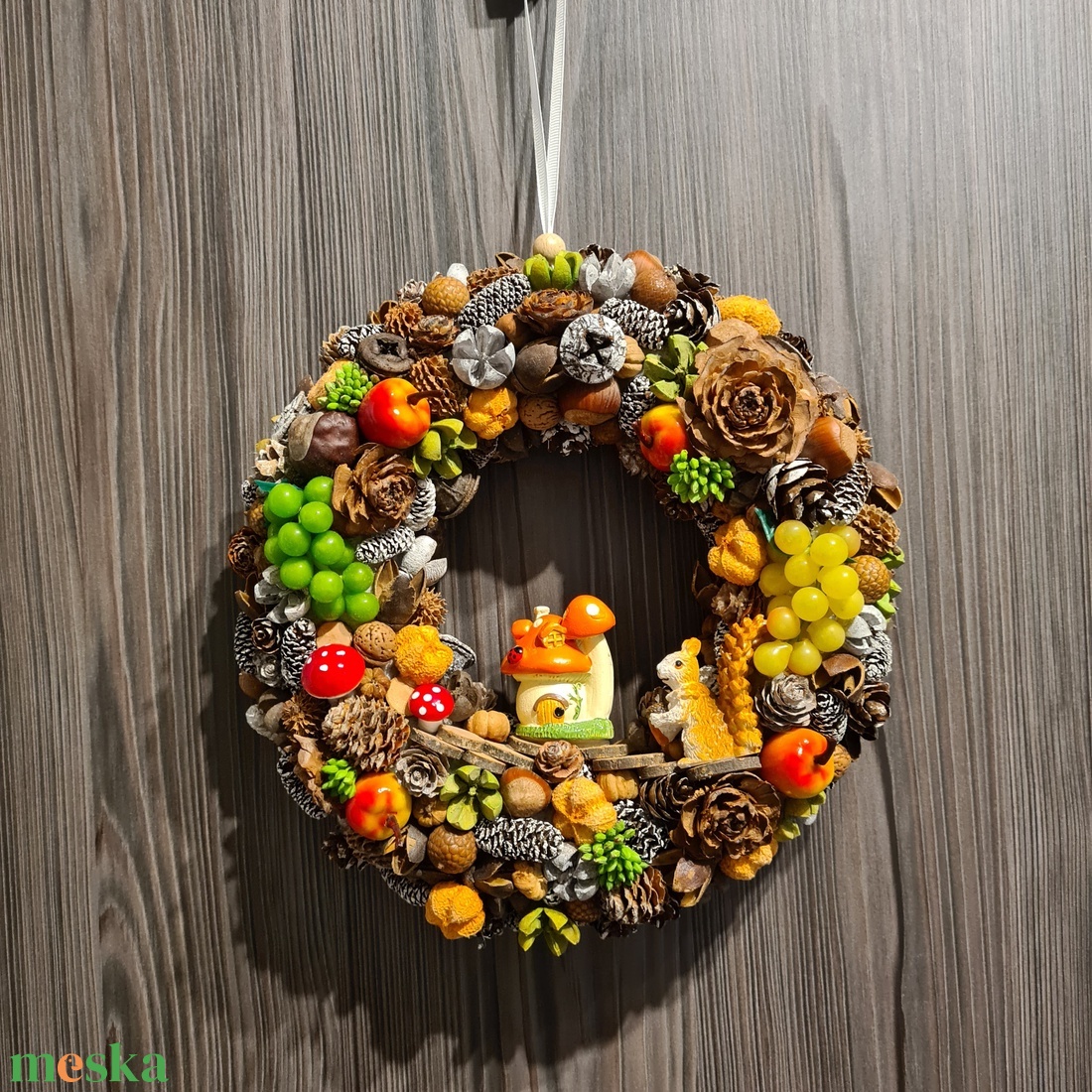 Őszi termés kopogtató ajtódísz - otthon & életmód - dekoráció - ajtó- és ablak dekoráció - ajtódísz & kopogtató - Meska.hu
