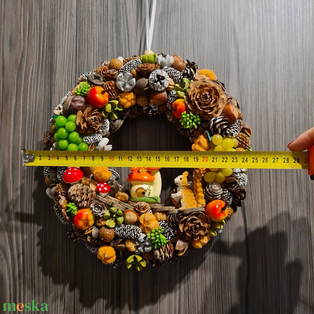 Őszi termés kopogtató ajtódísz - otthon & életmód - dekoráció - ajtó- és ablak dekoráció - ajtódísz & kopogtató - Meska.hu