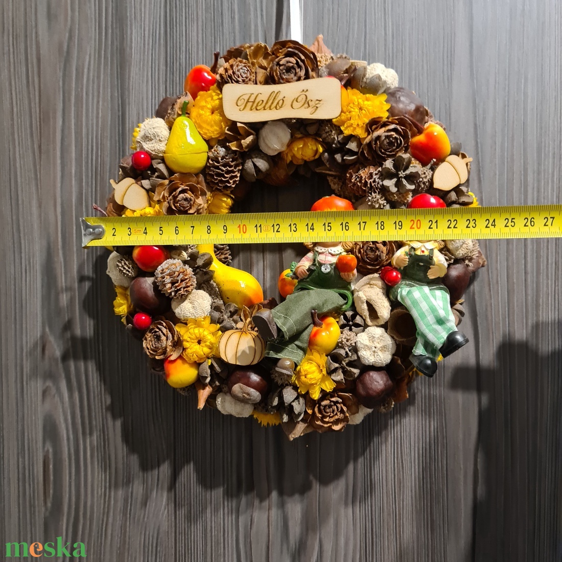Őszi kopogtató ajtódísz - otthon & életmód - dekoráció - ajtó- és ablak dekoráció - ajtódísz & kopogtató - Meska.hu