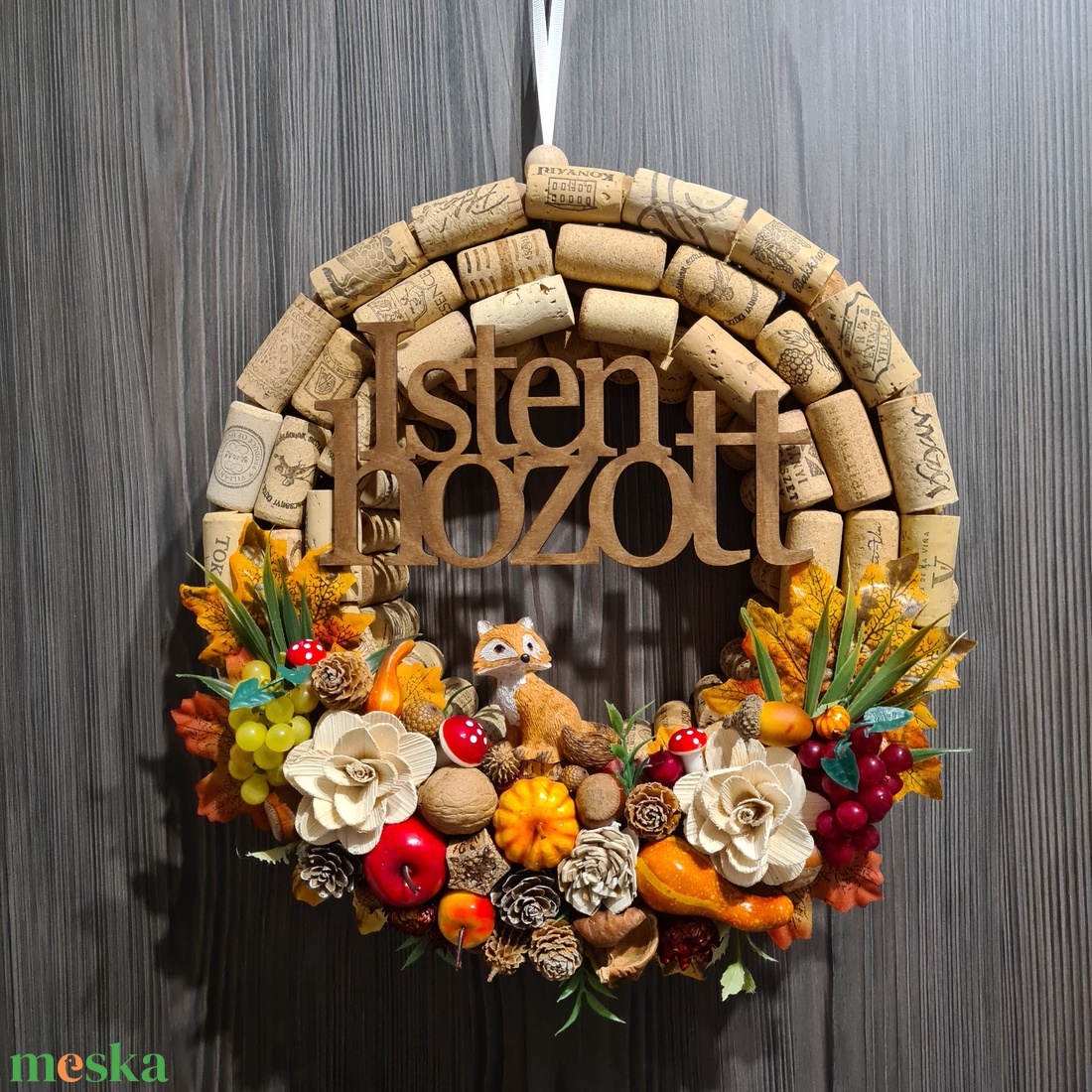 Őszi kopogtató ajtódísz - otthon & életmód - dekoráció - ajtó- és ablak dekoráció - ajtódísz & kopogtató - Meska.hu