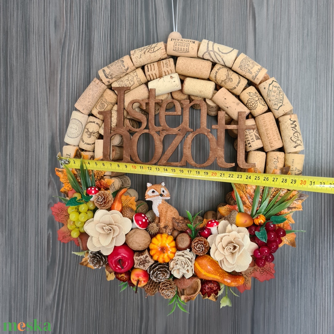 Őszi kopogtató ajtódísz - otthon & életmód - dekoráció - ajtó- és ablak dekoráció - ajtódísz & kopogtató - Meska.hu