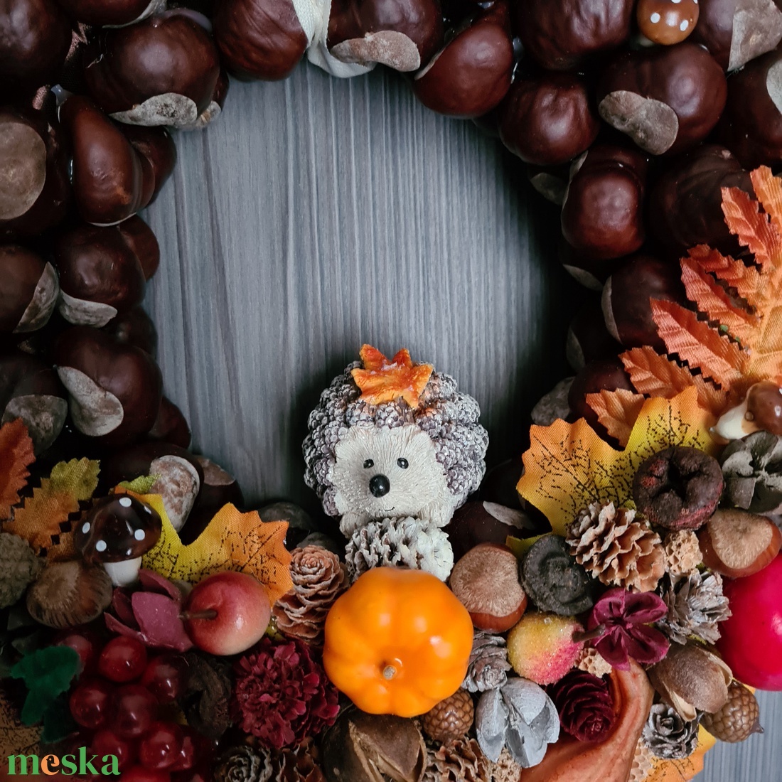 Őszi kopogtató ajtódísz - otthon & életmód - dekoráció - ajtó- és ablak dekoráció - ajtódísz & kopogtató - Meska.hu