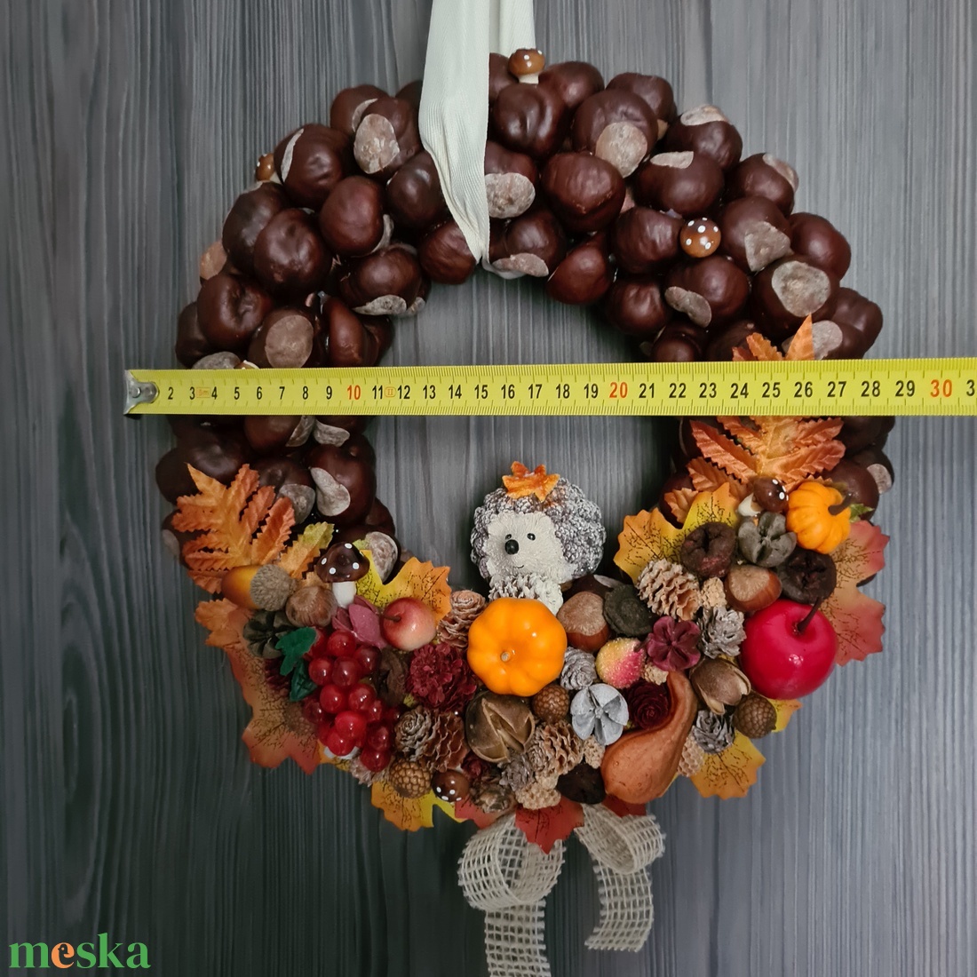 Őszi kopogtató ajtódísz - otthon & életmód - dekoráció - ajtó- és ablak dekoráció - ajtódísz & kopogtató - Meska.hu