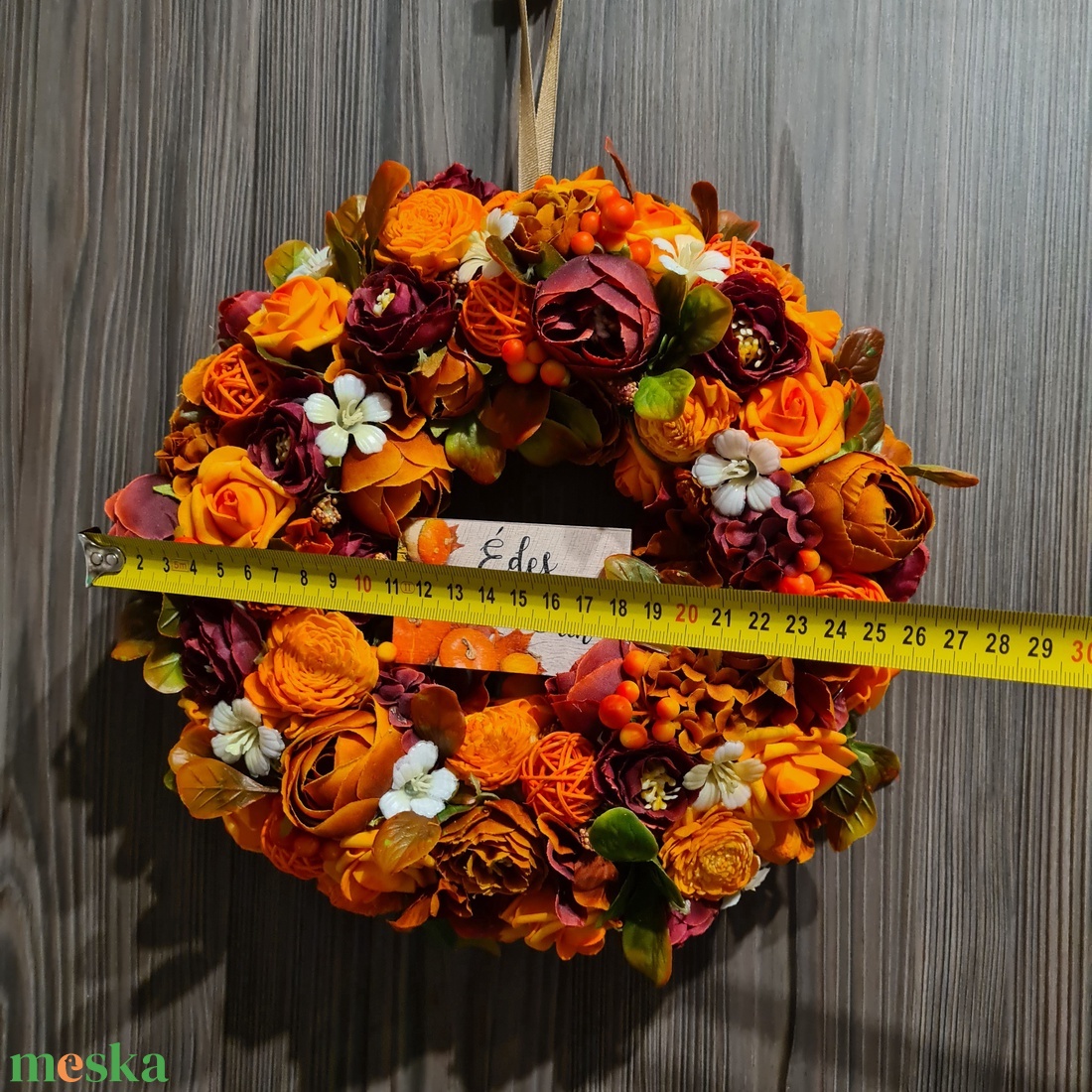 Őszi kopogtató ajtódísz - otthon & életmód - dekoráció - ajtó- és ablak dekoráció - ajtódísz & kopogtató - Meska.hu