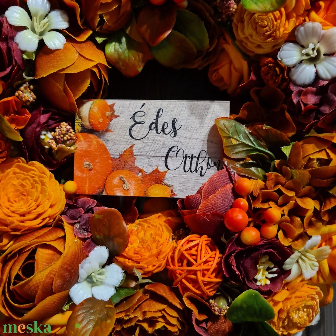 Őszi kopogtató ajtódísz - otthon & életmód - dekoráció - ajtó- és ablak dekoráció - ajtódísz & kopogtató - Meska.hu