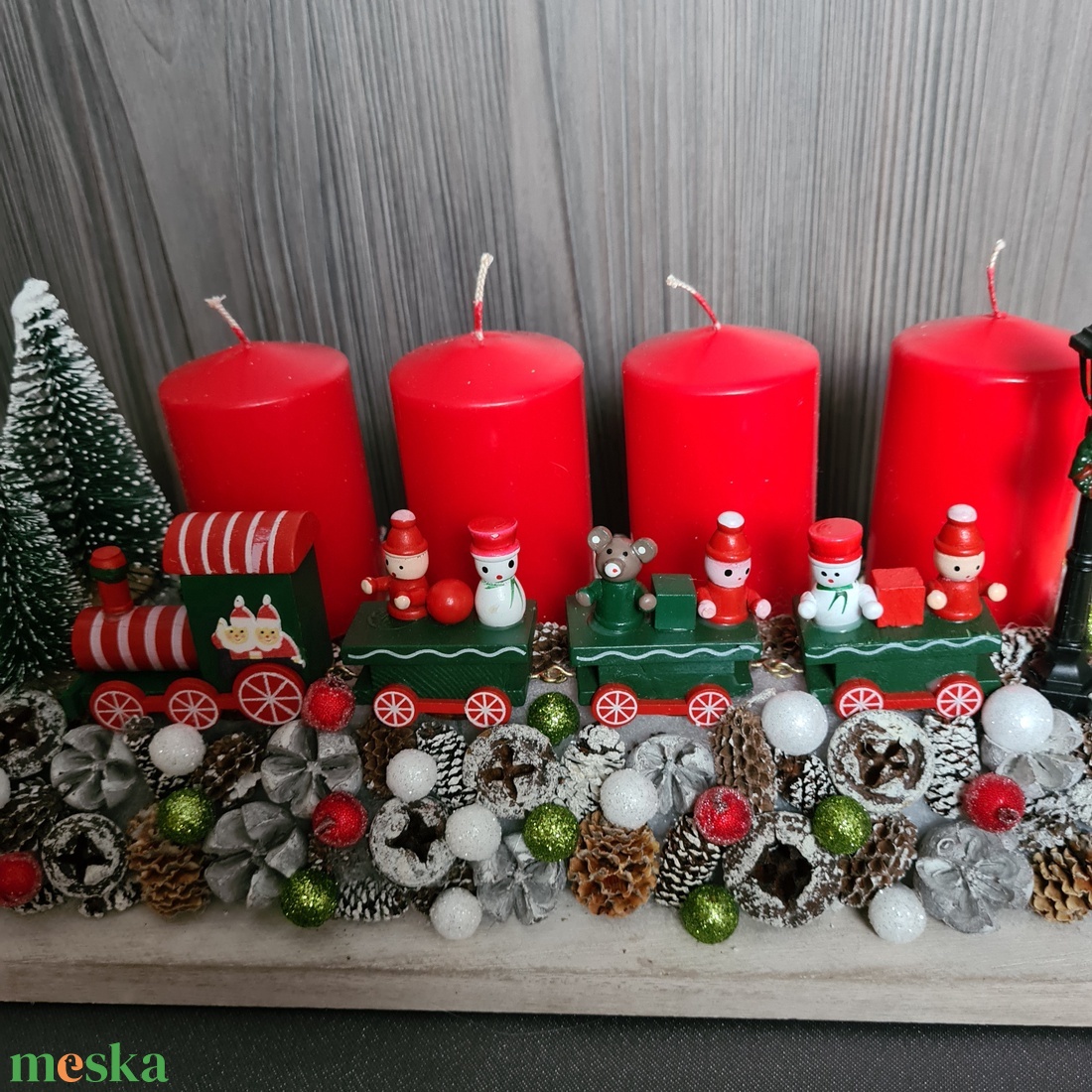 Adventi dísz vonttal - otthon & életmód - dekoráció - ajtó- és ablak dekoráció - ajtódísz & kopogtató - Meska.hu