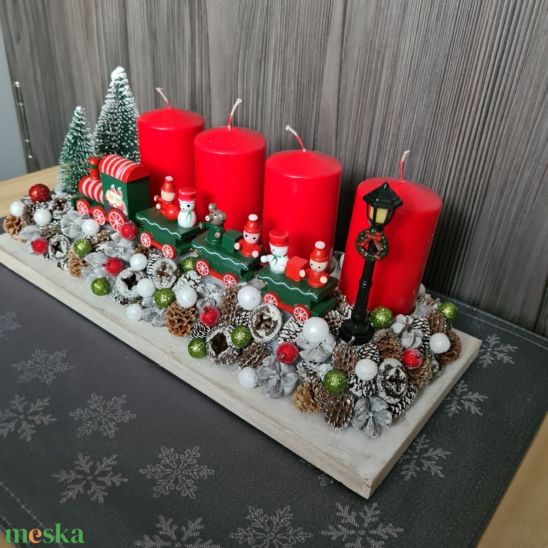 Adventi dísz vonttal - otthon & életmód - dekoráció - ajtó- és ablak dekoráció - ajtódísz & kopogtató - Meska.hu