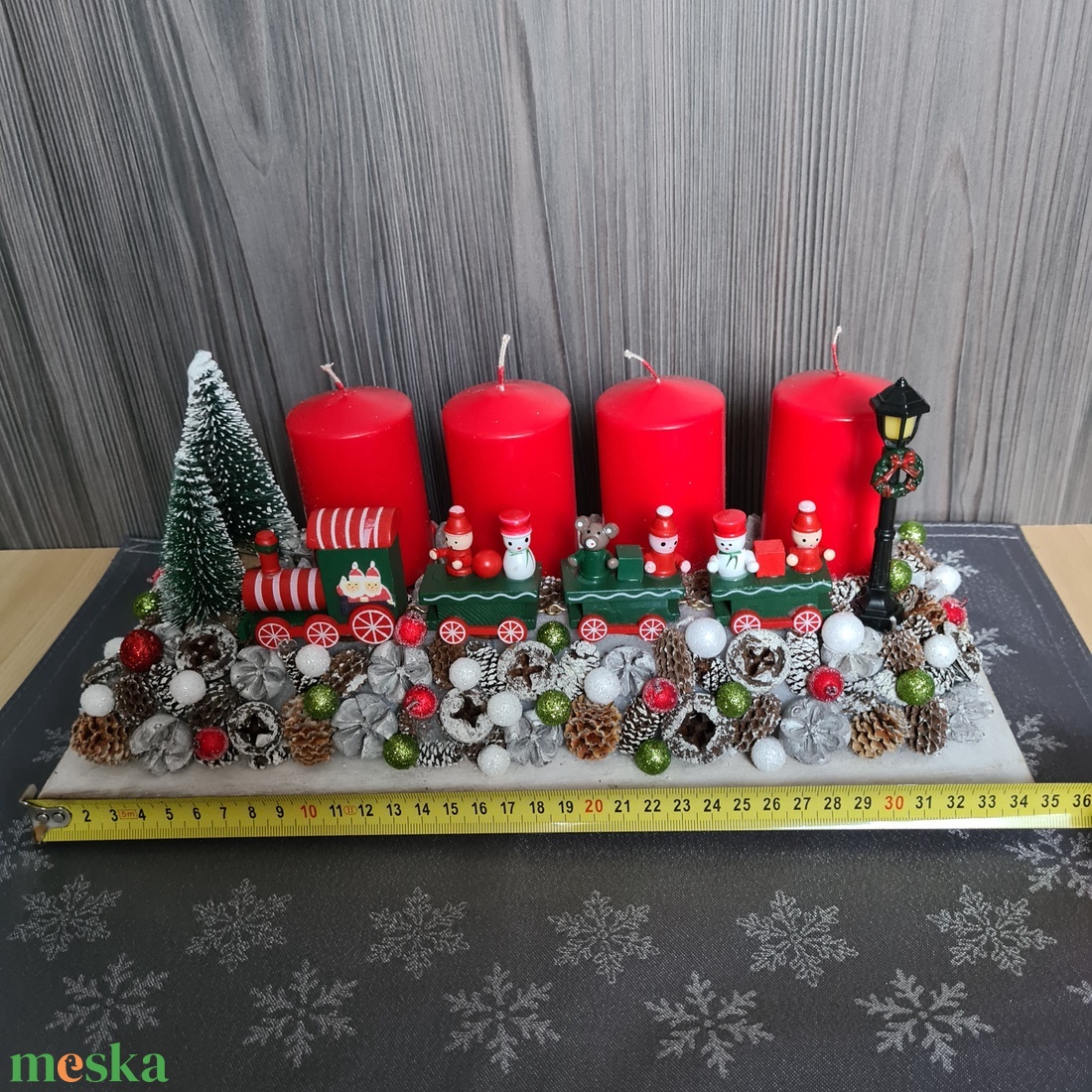 Adventi dísz vonttal - otthon & életmód - dekoráció - ajtó- és ablak dekoráció - ajtódísz & kopogtató - Meska.hu