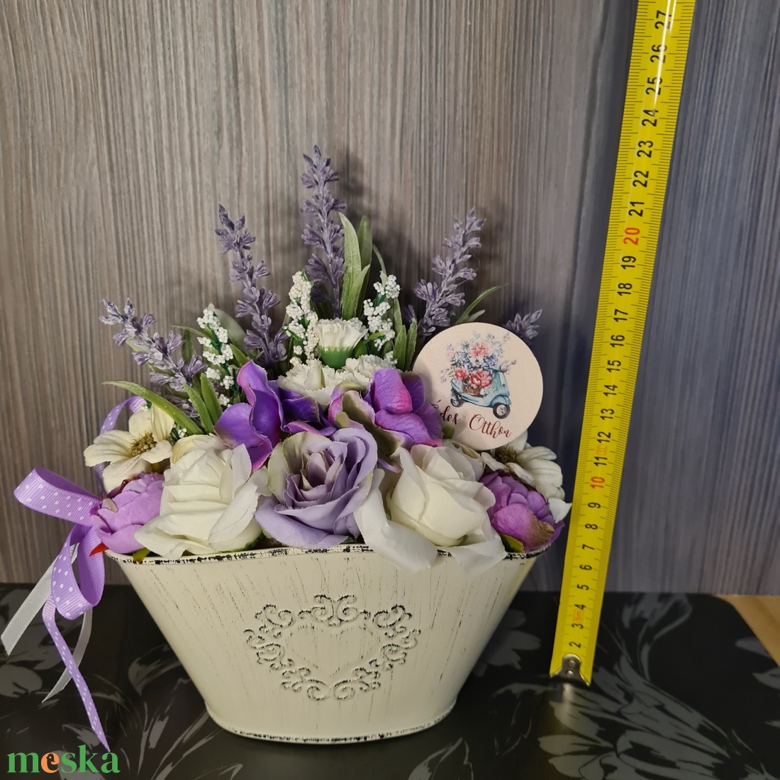 Levendulás asztaldísz - otthon & életmód - dekoráció - ajtó- és ablak dekoráció - ajtódísz & kopogtató - Meska.hu