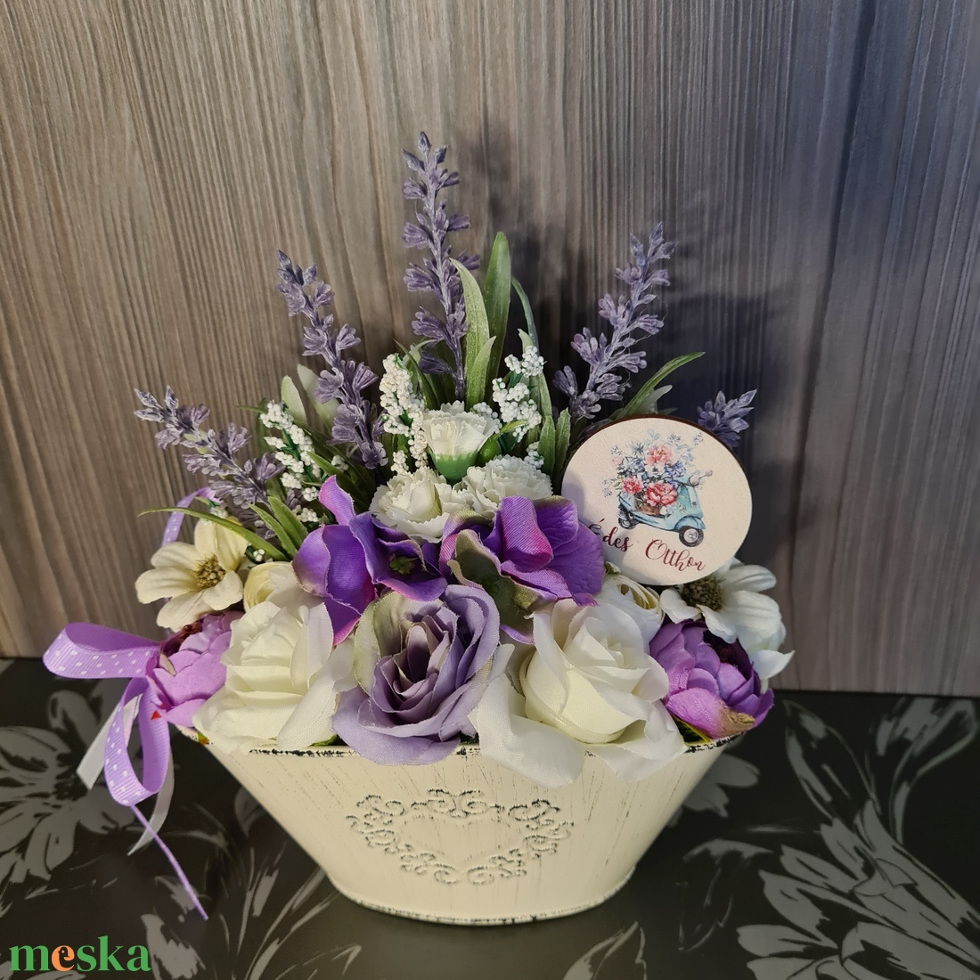 Levendulás asztaldísz - otthon & életmód - dekoráció - ajtó- és ablak dekoráció - ajtódísz & kopogtató - Meska.hu