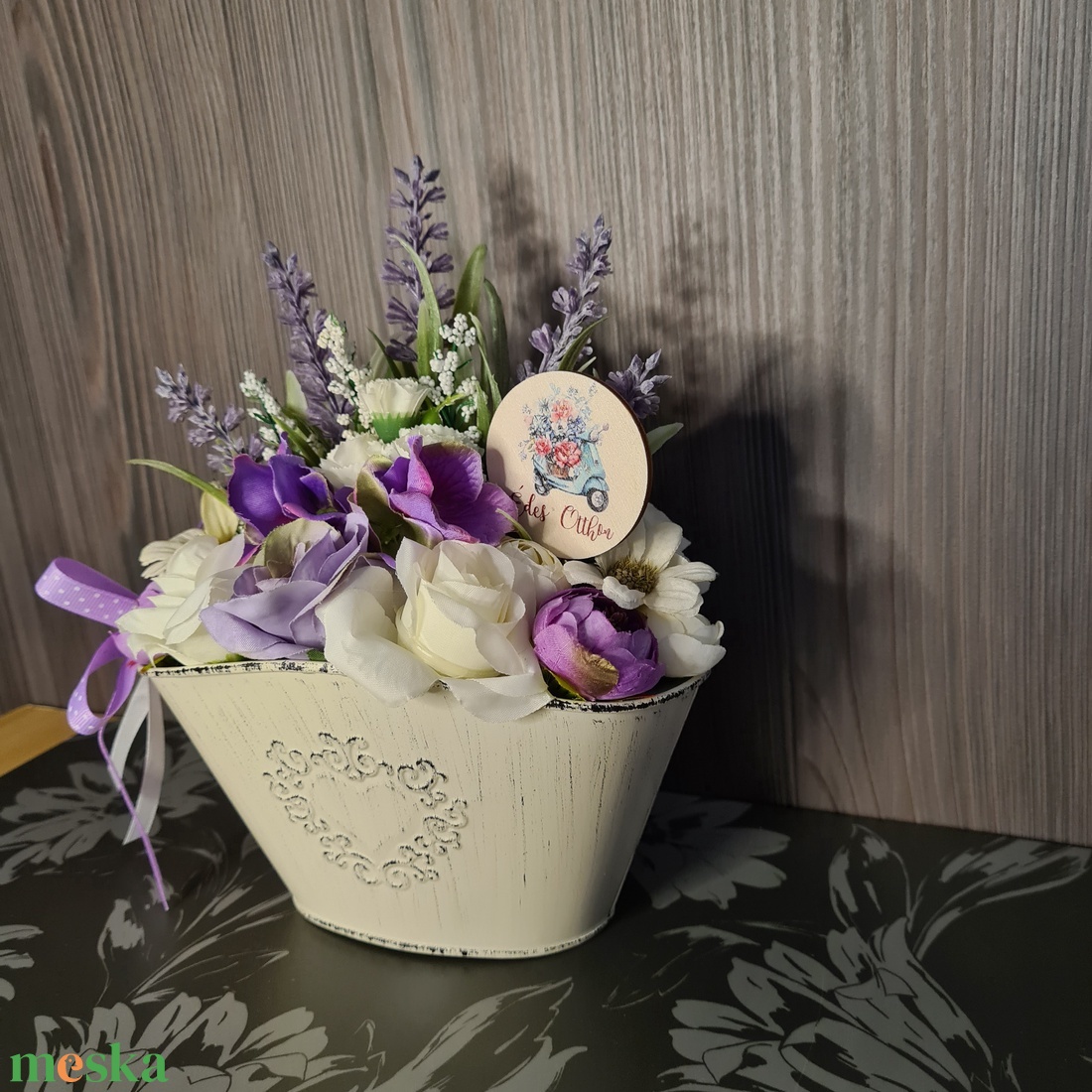 Levendulás asztaldísz - otthon & életmód - dekoráció - ajtó- és ablak dekoráció - ajtódísz & kopogtató - Meska.hu