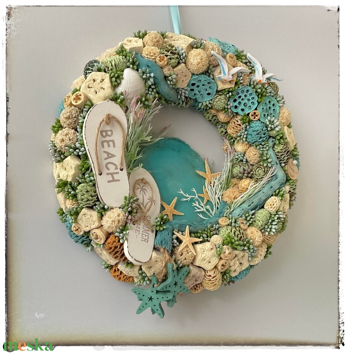 Blue lagoon kopogtató  - otthon & életmód - dekoráció - ajtó- és ablak dekoráció - ajtódísz & kopogtató - Meska.hu