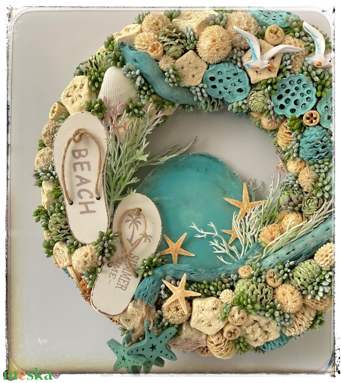 Blue lagoon kopogtató  - otthon & életmód - dekoráció - ajtó- és ablak dekoráció - ajtódísz & kopogtató - Meska.hu