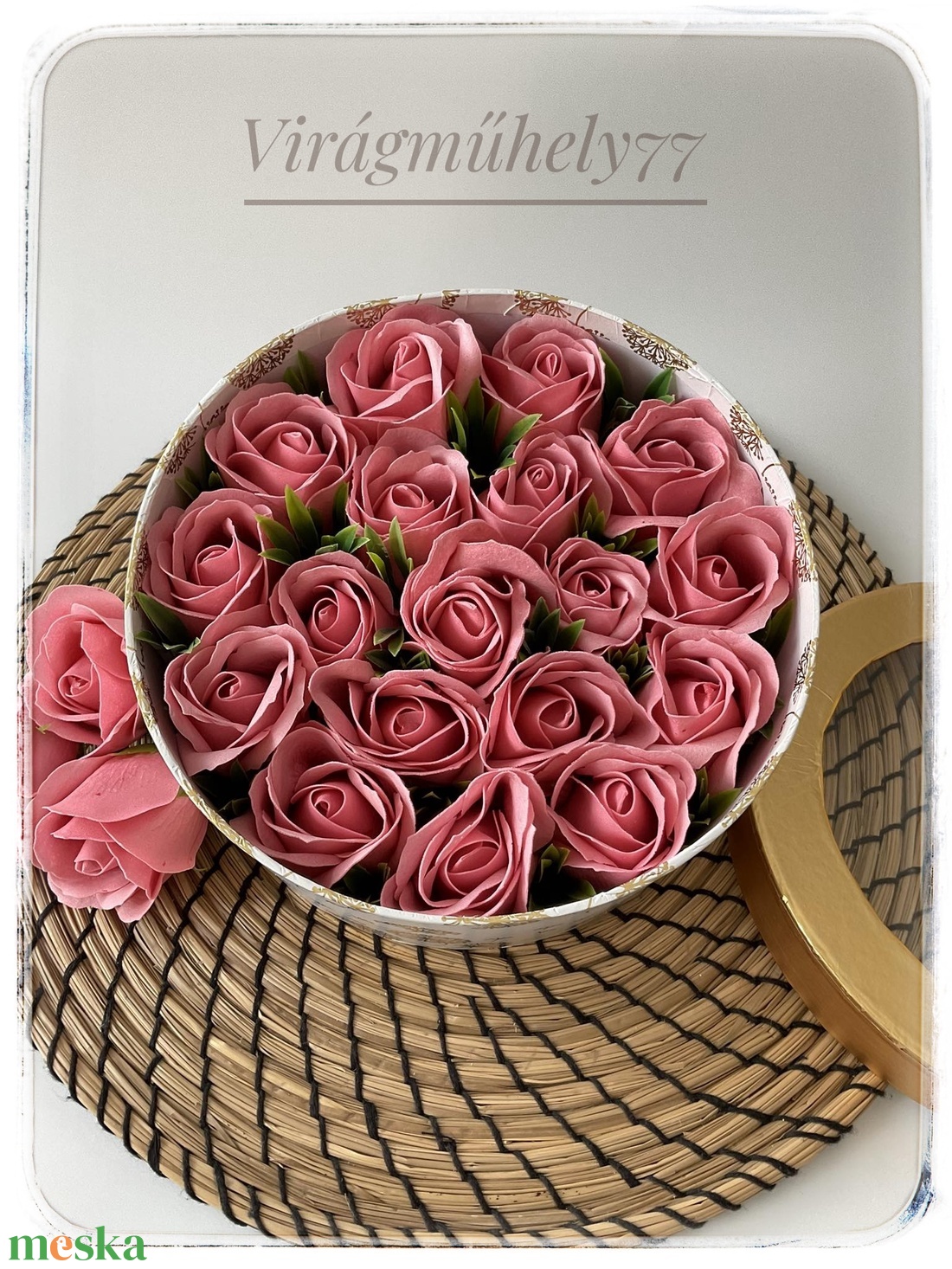 Szappanrózsa box ablakos dobozban - otthon & lakás - dekoráció - virágdísz és tartó - virágbox, virágdoboz - Meska.hu