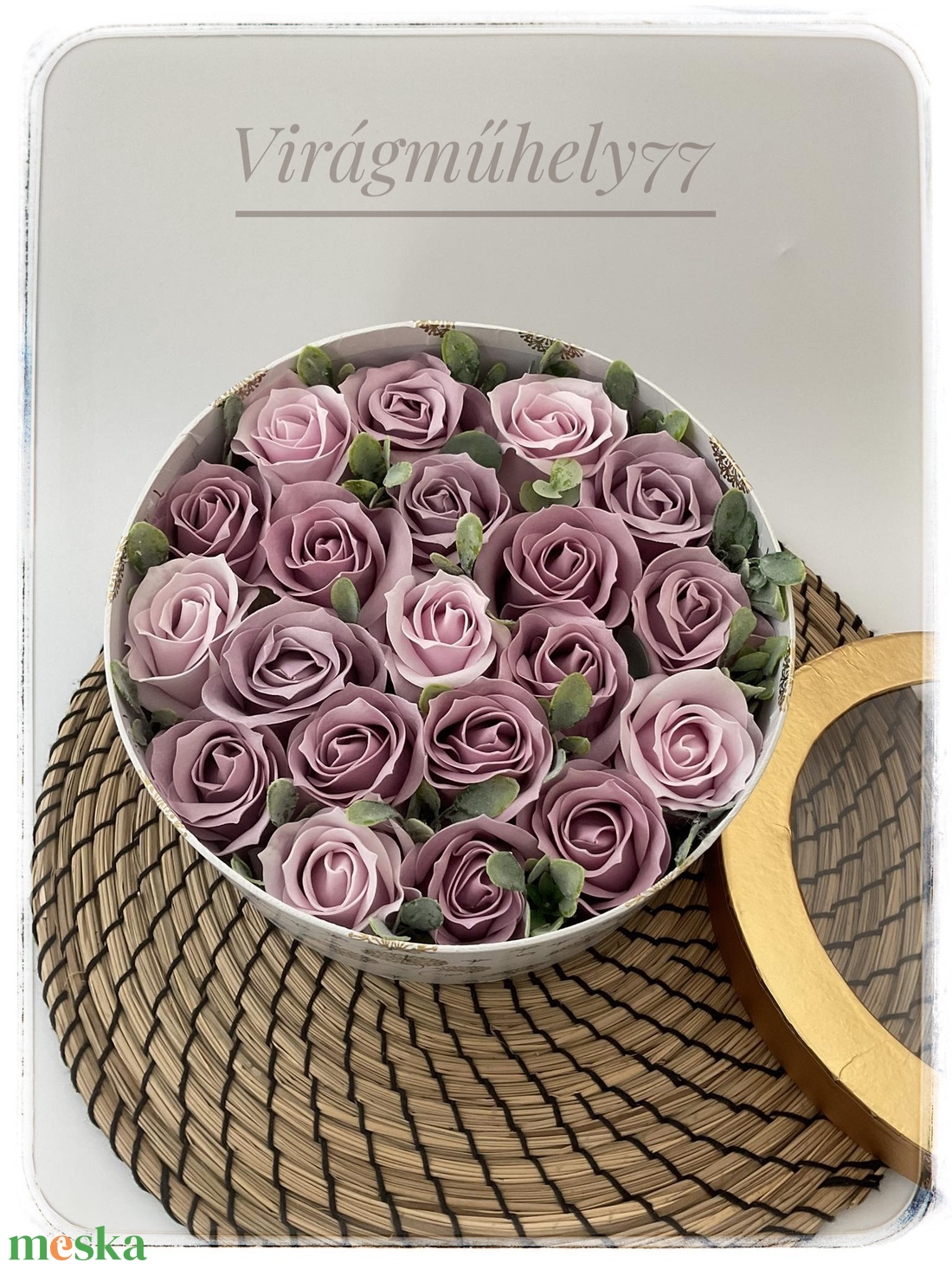 Szappanrózsa box ablakos dobozban 3 - otthon & lakás - dekoráció - virágdísz és tartó - virágbox, virágdoboz - Meska.hu