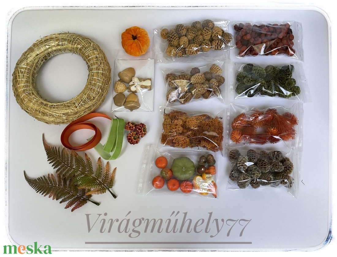 Akciós-Őszi mókusos kopogtató  narancs diy box  - kellékek & szerszámok - Meska.hu