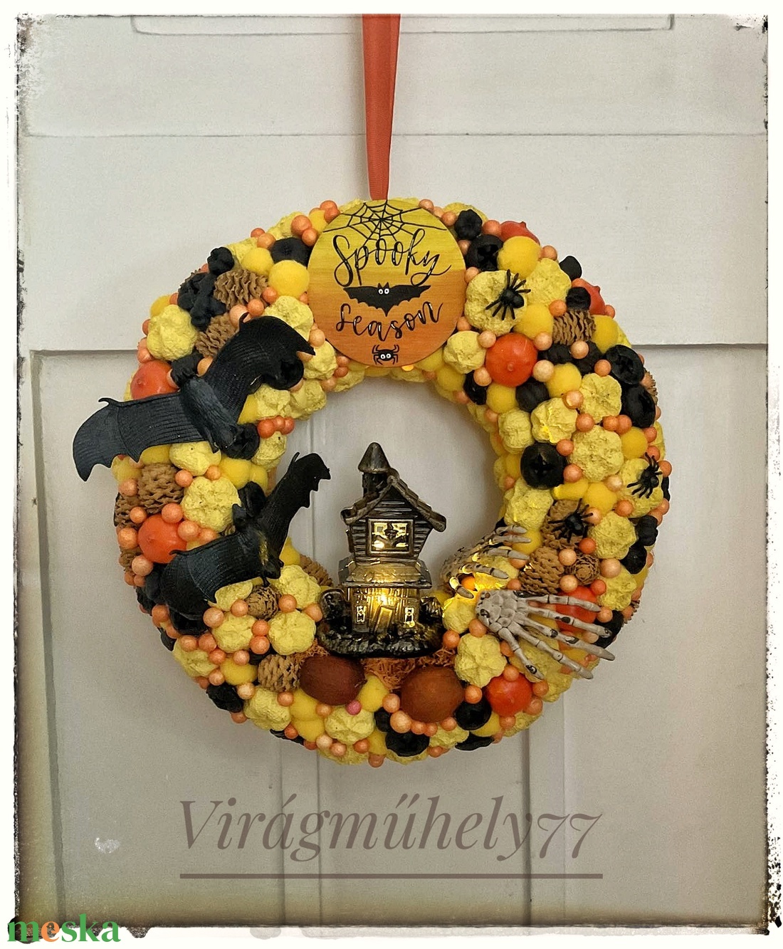 Kiárusítás Halloween kopogtató világító szellemházzal - otthon & életmód - dekoráció - halloween - halloweeni ajtódíszek és ablakdíszek - Meska.hu Kiárusítás Halloween kopogtató világító szellemházzal - otthon & életmód - dekoráció - halloween - halloweeni ajtódíszek és ablakdíszek - Meska.hu