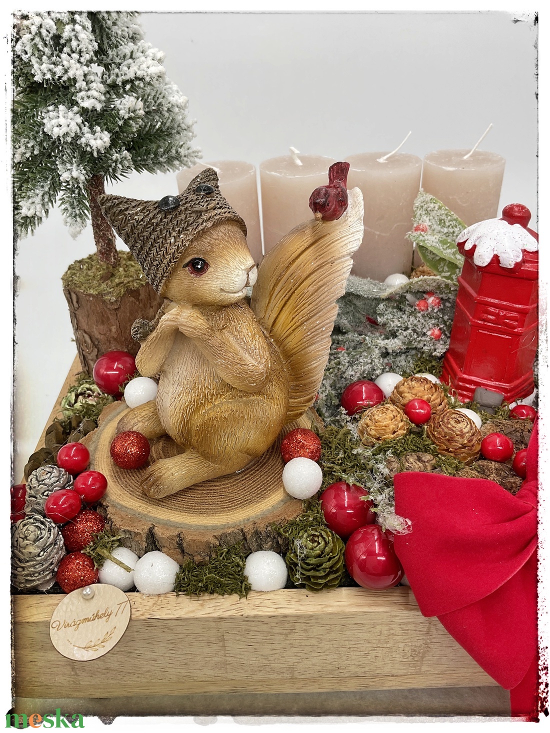 Erdei mókusos adventi - karácsony - adventi díszek - adventi gyertyadíszek és koszorúdíszek - Meska.hu Erdei mókusos adventi - karácsony - adventi díszek - adventi gyertyadíszek és koszorúdíszek - Meska.hu