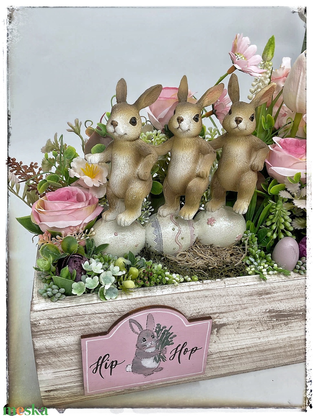 3 nyuszi tesó  - otthon & életmód - dekoráció - asztal és polc dekoráció - asztaldísz - Meska.hu