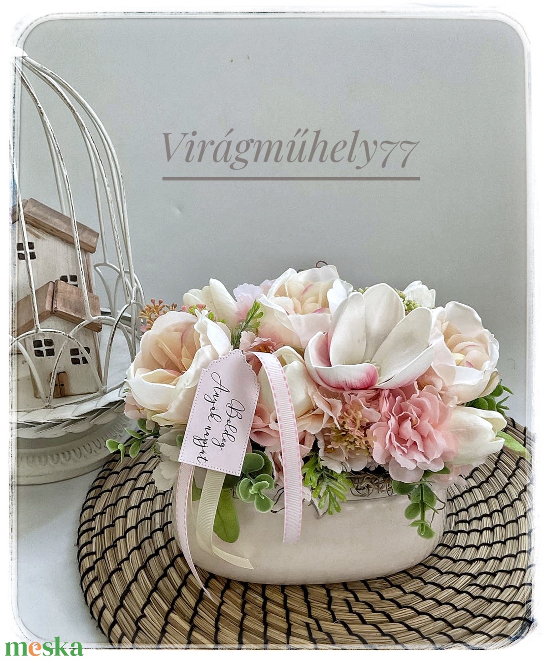 Anyák napi virágbox  - otthon & életmód - dekoráció - virágdísz és tartó - virágbox, virágdoboz - Meska.hu