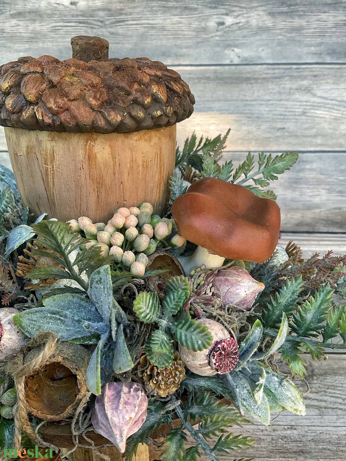 Elegáns őszi asztaldísz - otthon & életmód - dekoráció - asztal és polc dekoráció - asztaldísz - Meska.hu