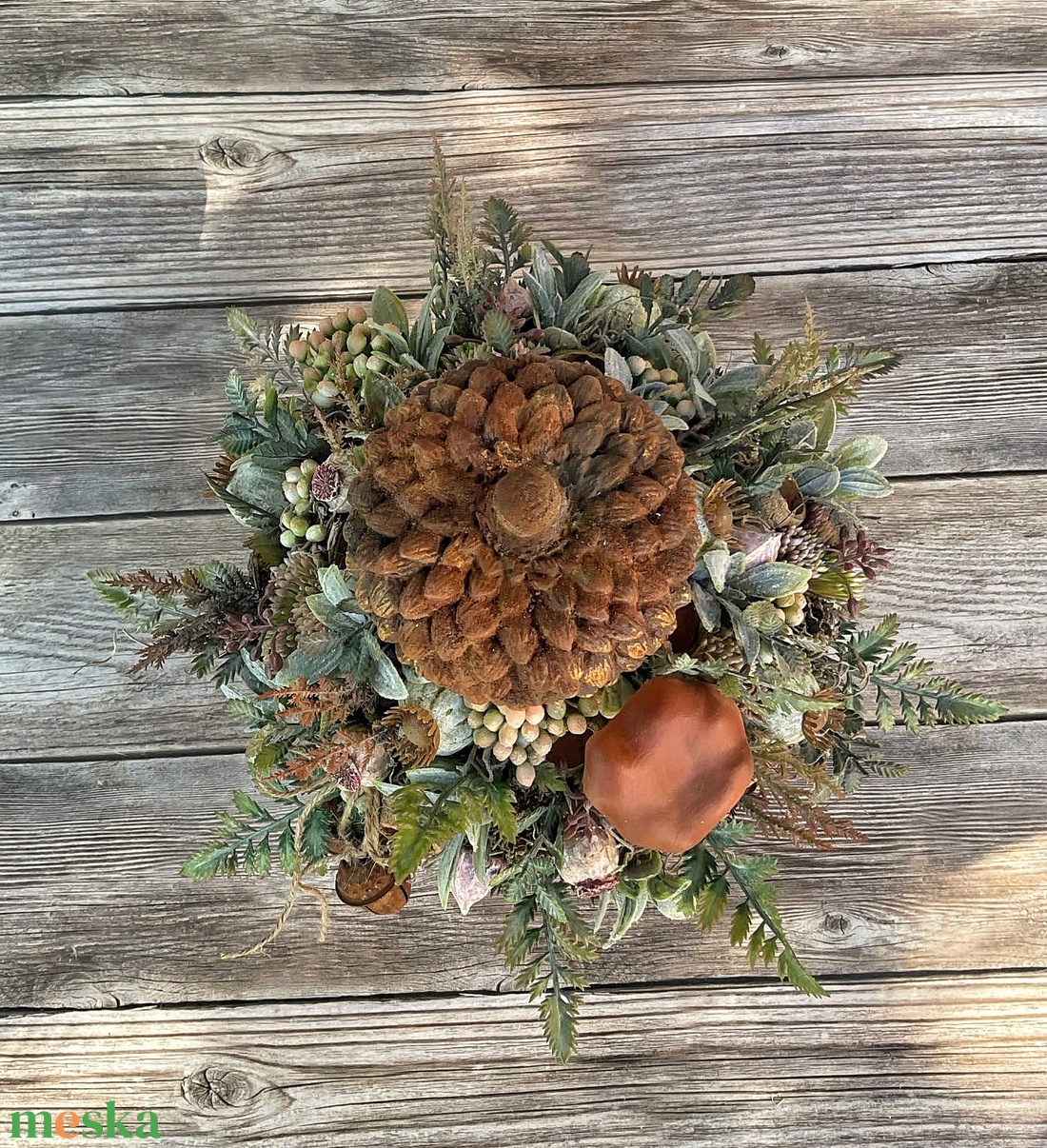 Elegáns őszi asztaldísz - otthon & életmód - dekoráció - asztal és polc dekoráció - asztaldísz - Meska.hu