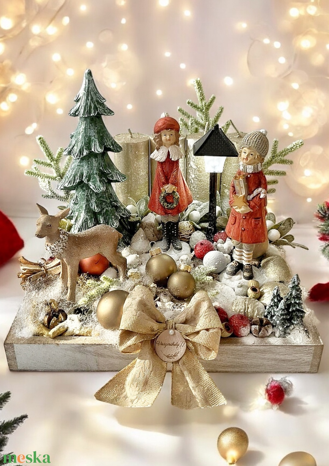 Régi idők karácsonya - karácsony - adventi díszek - adventi asztaldísz - Meska.hu