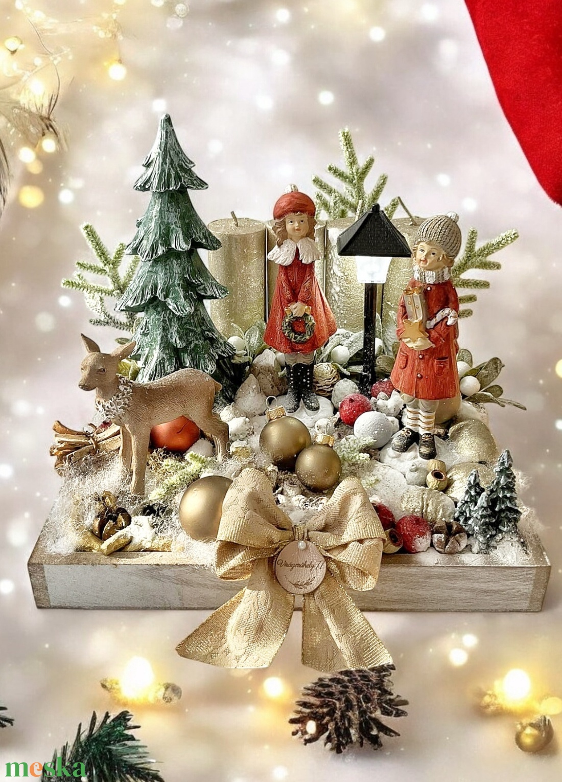 Régi idők karácsonya - karácsony - adventi díszek - adventi asztaldísz - Meska.hu