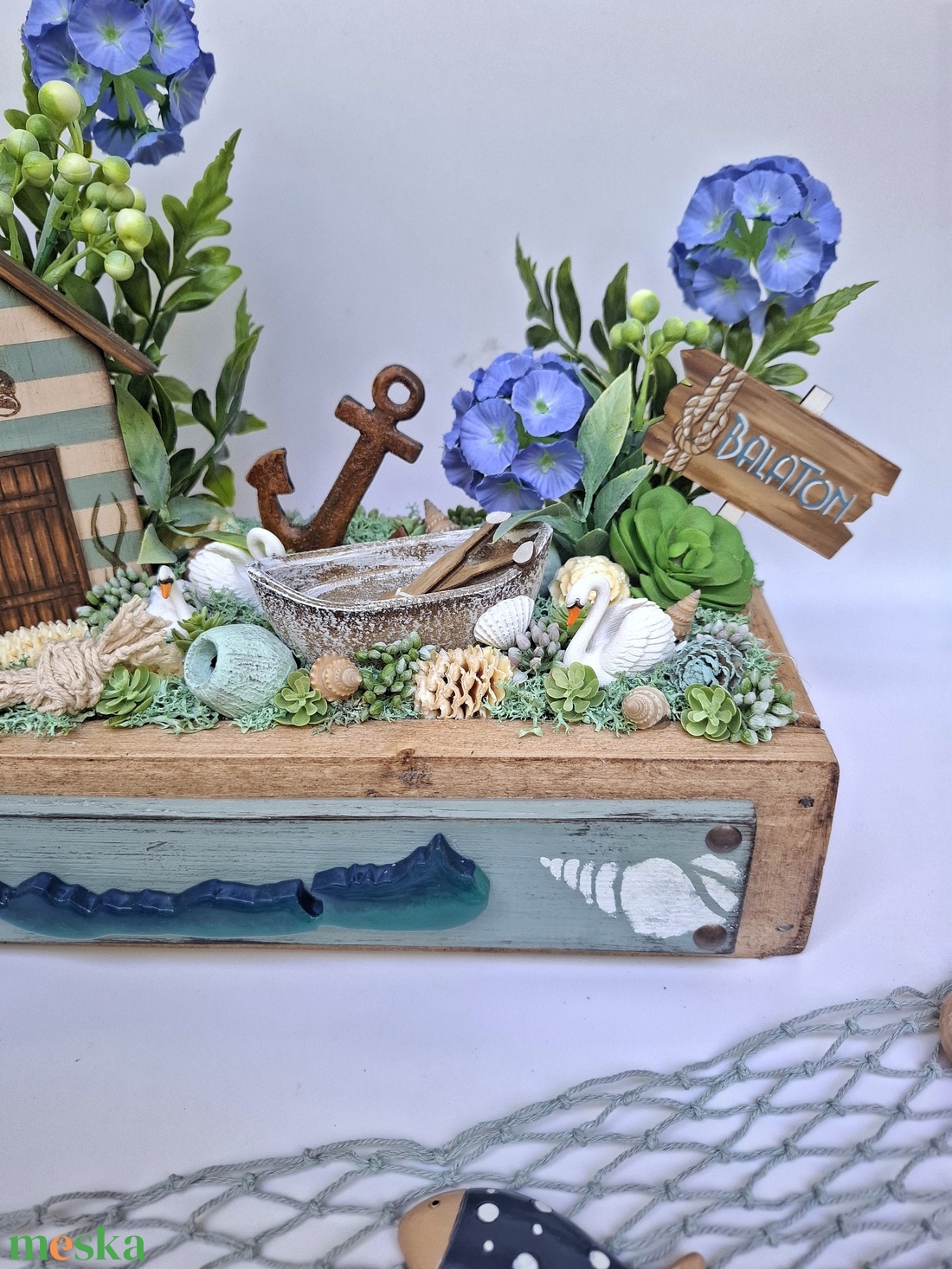 Balatoni asztaldísz  - otthon & életmód - dekoráció - asztal és polc dekoráció - asztaldísz - Meska.hu
