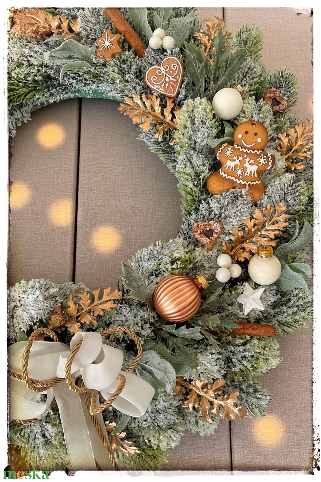 Mézeskalács kopogtató 40cm - karácsony - adventi díszek - adventi ajtódísz - Meska.hu Mézeskalács kopogtató 40cm - karácsony - adventi díszek - adventi ajtódísz - Meska.hu