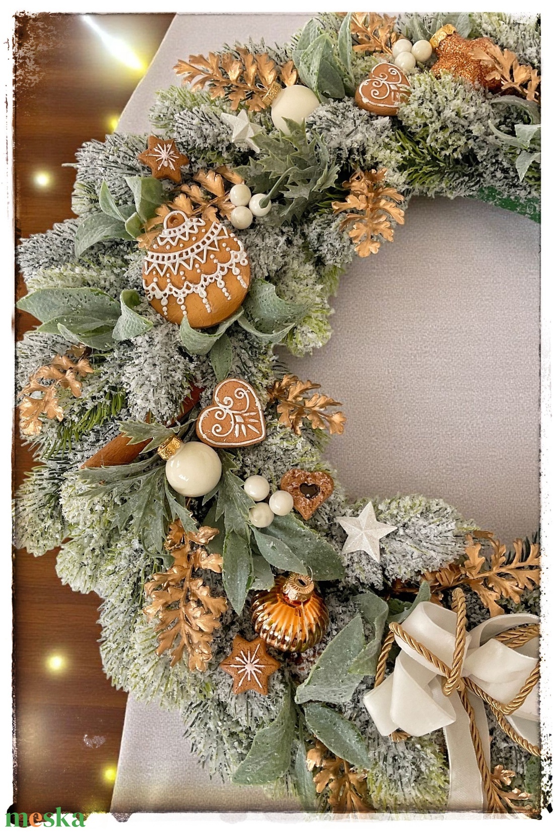 Mézeskalács kopogtató 40cm - karácsony - adventi díszek - adventi ajtódísz - Meska.hu Mézeskalács kopogtató 40cm - karácsony - adventi díszek - adventi ajtódísz - Meska.hu