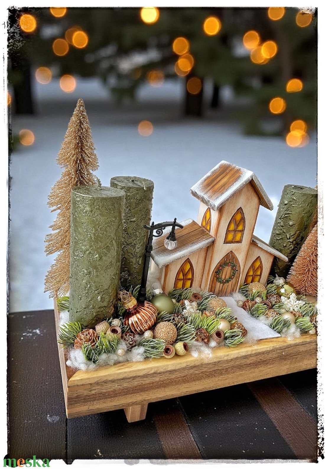 Templomos adventi  - karácsony - adventi díszek - adventi gyertyadíszek és koszorúdíszek - Meska.hu