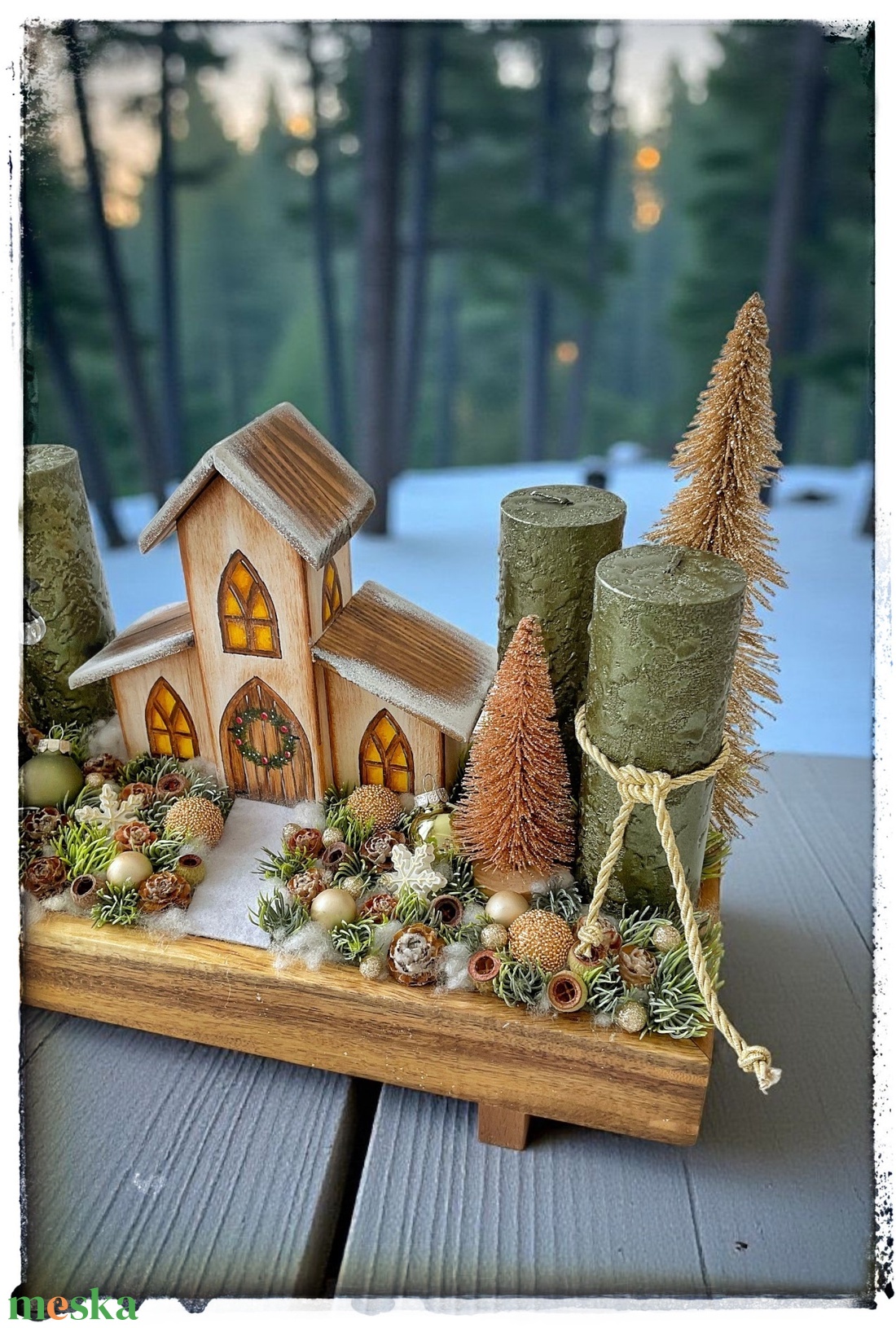 Templomos adventi  - karácsony - adventi díszek - adventi gyertyadíszek és koszorúdíszek - Meska.hu