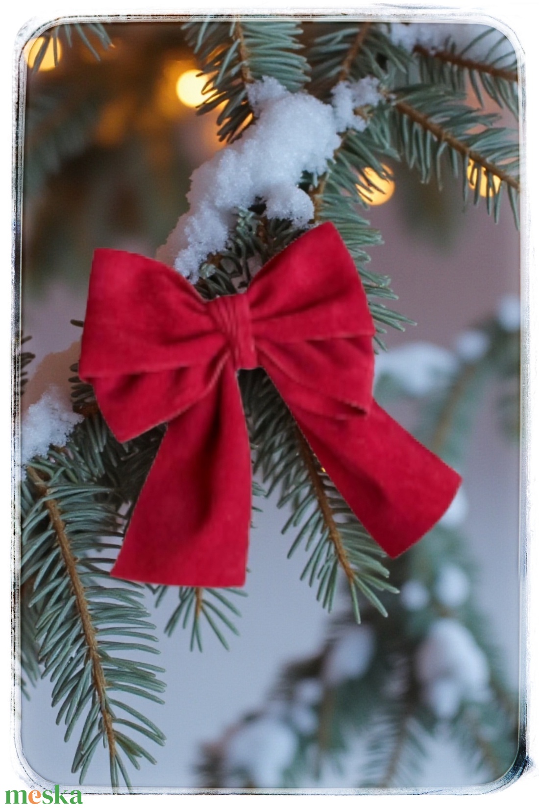 Bársony masni sötét piros/burgundi  - karácsony - karácsonyi lakásdekoráció - karácsonyfadíszek - Meska.hu