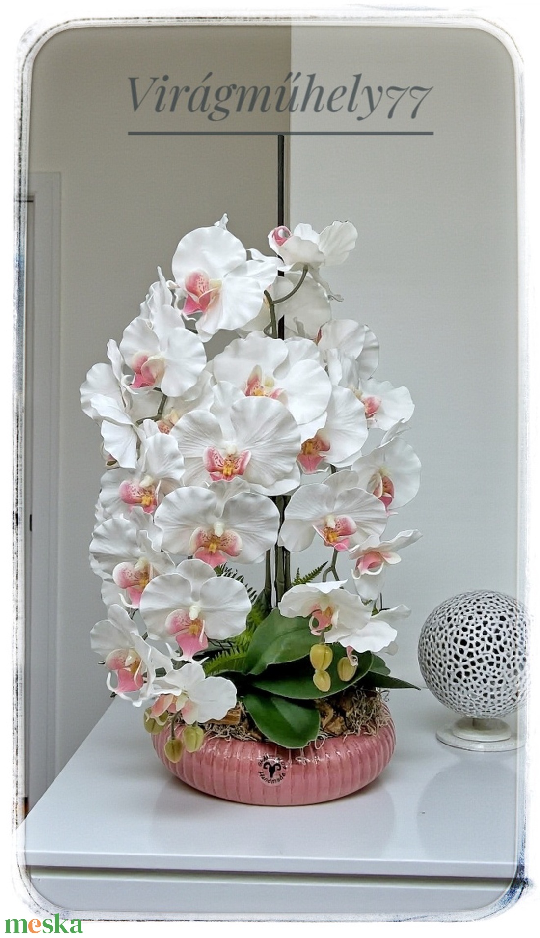 Exkluzív Orchidea asztaldísz  - otthon & életmód - virágdekoráció - virágdíszek - asztali virágdísz - Meska.hu