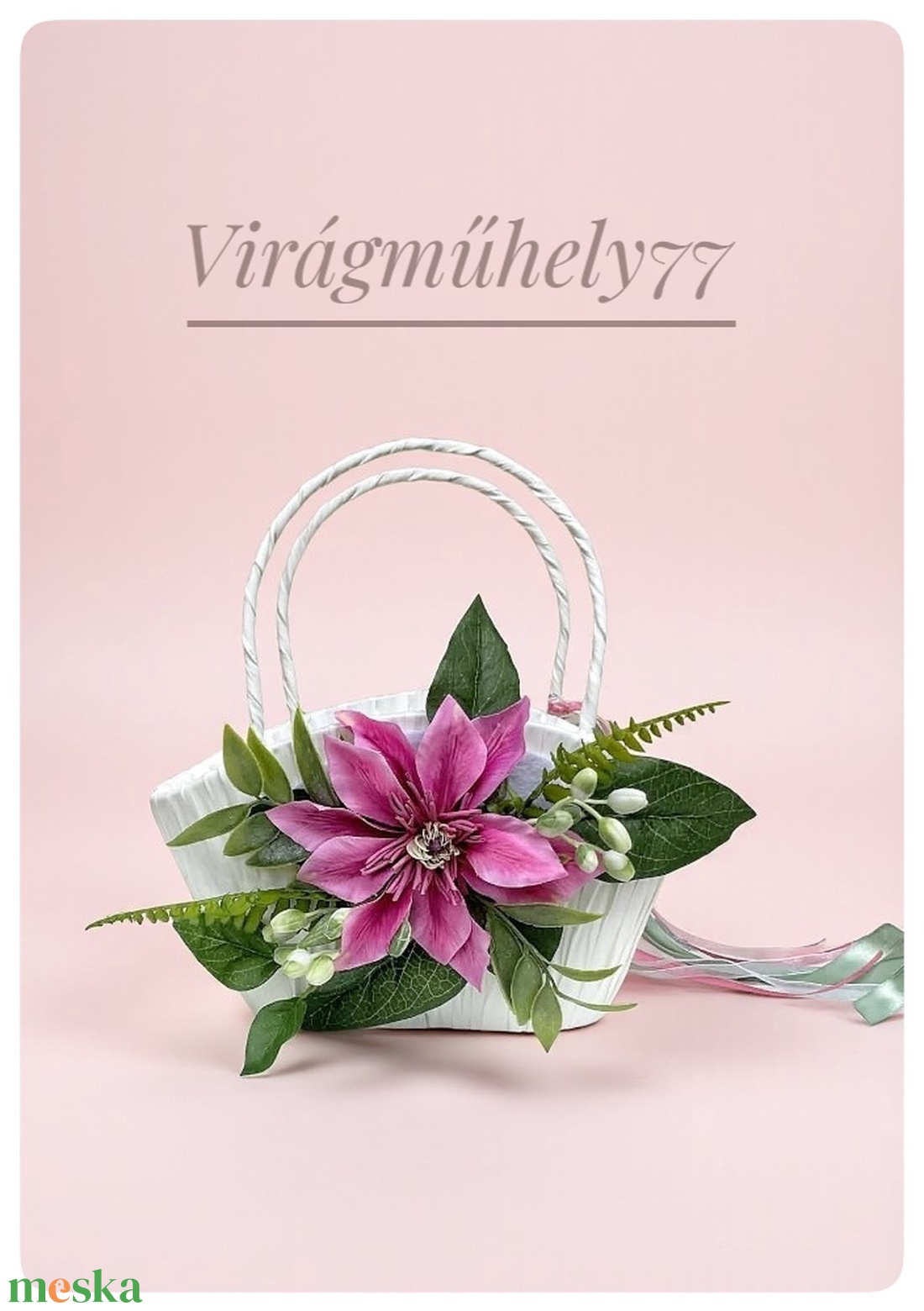 Vidám kiskosár, anyák napjára, húsvétra - ünnepi díszek, dekorációk - húsvéti díszek és dekorációk - húsvéti kosár - Meska.hu