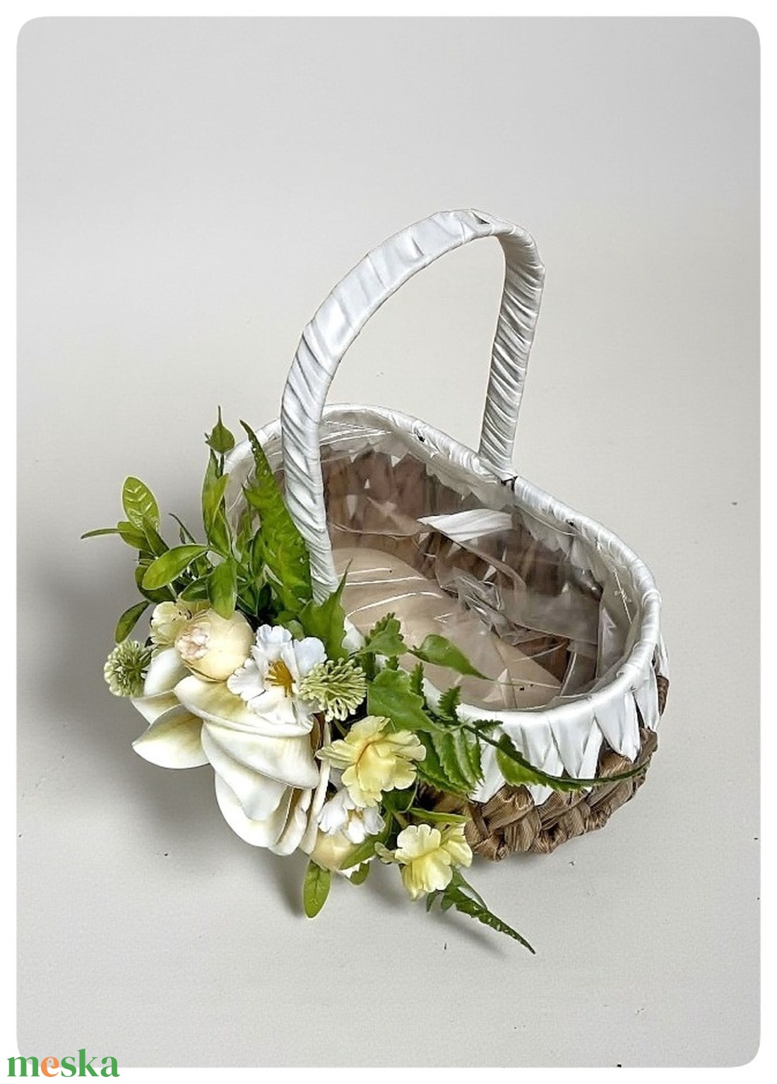 Vidám kiskosár, anyák napjára, húsvétra - ünnepi díszek, dekorációk - húsvéti díszek és dekorációk - húsvéti kosár - Meska.hu