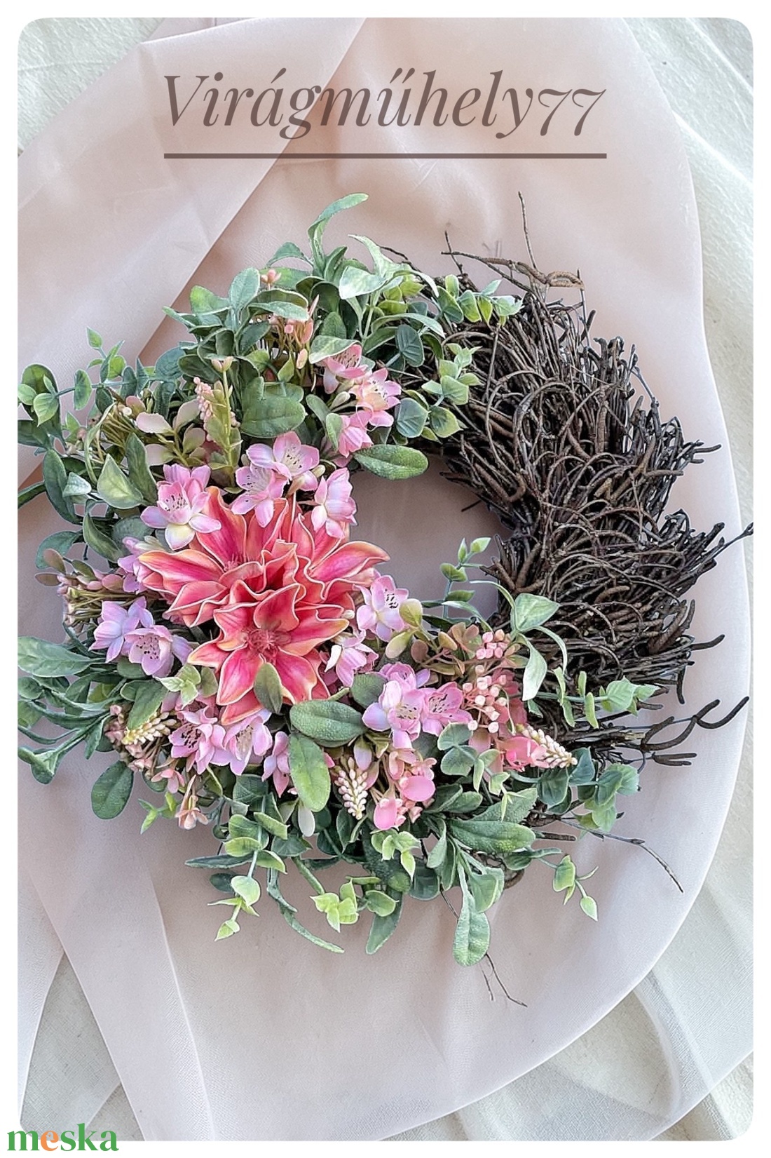 Bohém tavaszi/nyári kopogtató  - otthon & életmód - dekoráció - ajtó- és ablak dekoráció - ajtódísz & kopogtató - Meska.hu