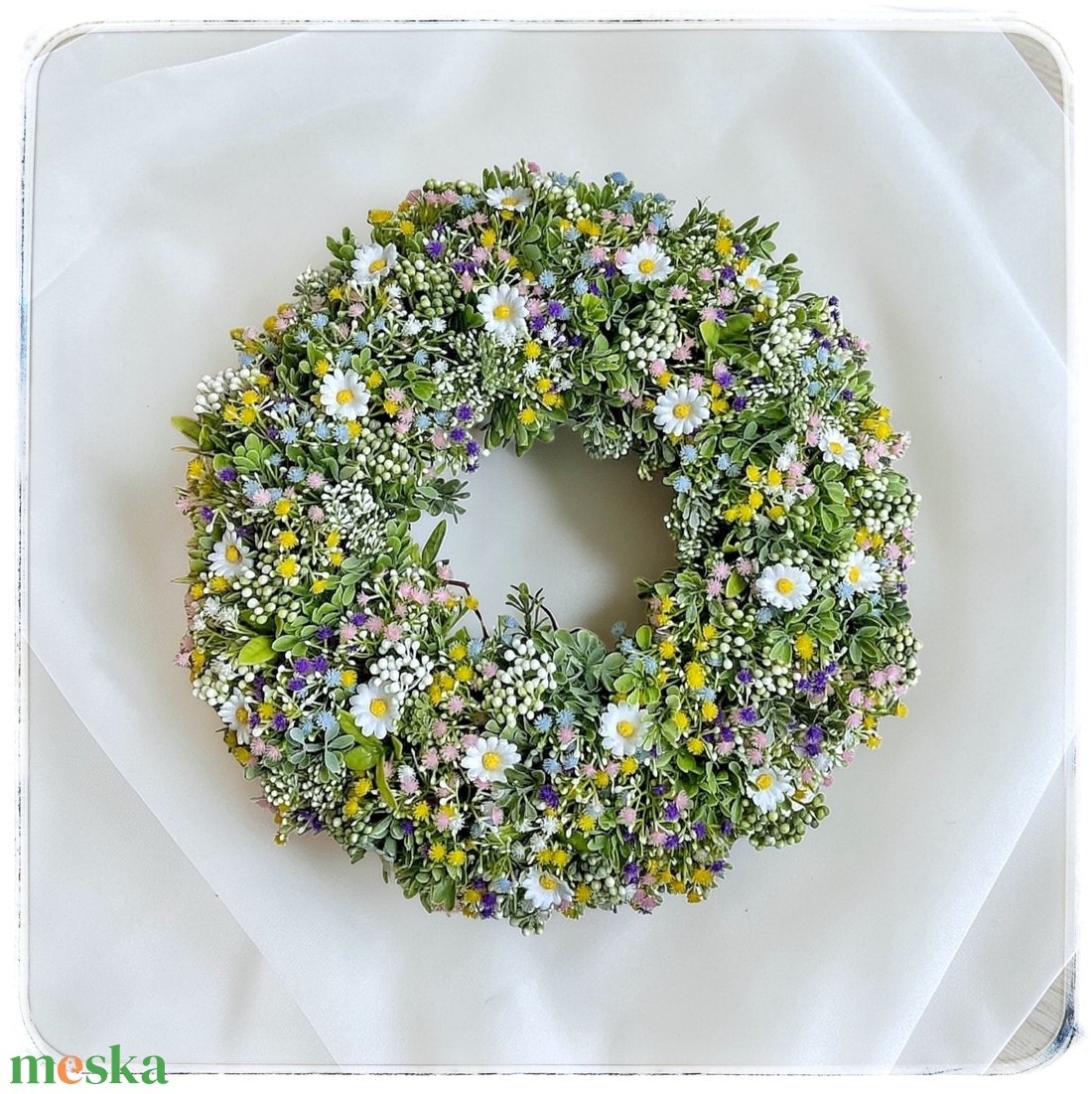 Mezei vadvirágos kopogtató  - otthon & életmód - dekoráció - ajtó- és ablak dekoráció - ajtódísz & kopogtató - Meska.hu