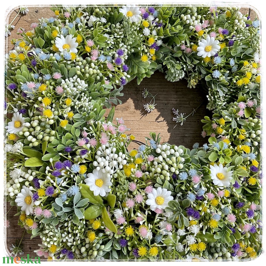 Mezei vadvirágos kopogtató  - otthon & életmód - dekoráció - ajtó- és ablak dekoráció - ajtódísz & kopogtató - Meska.hu